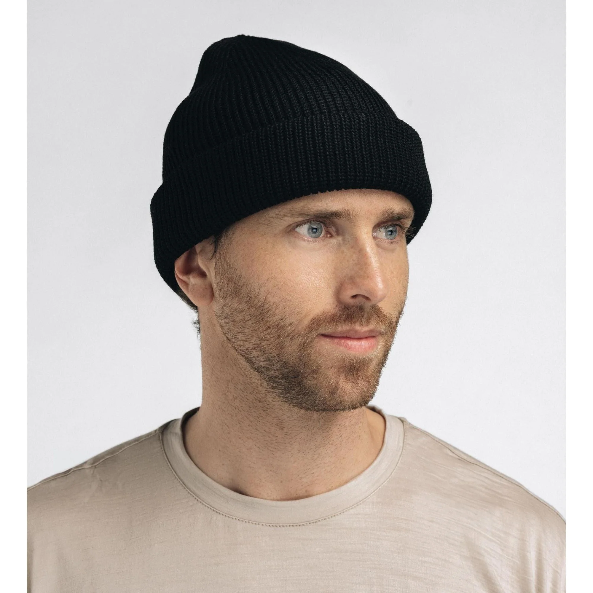 Aclima - Flat Knit Balaclava Hat // Sort - Image 4