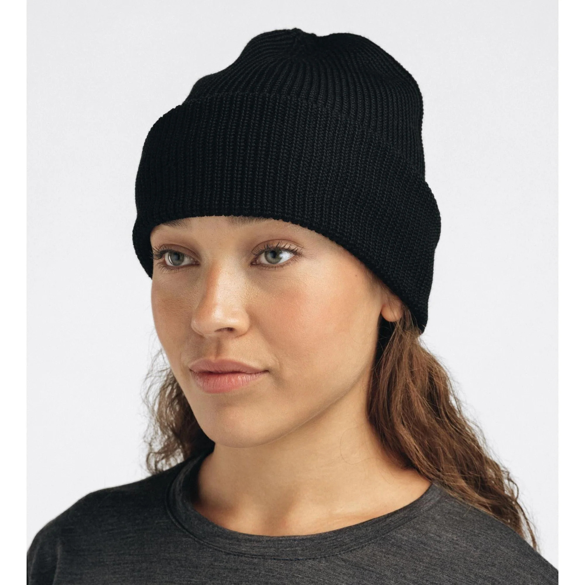 Aclima - Flat Knit Balaclava Hat // Sort - Image 7
