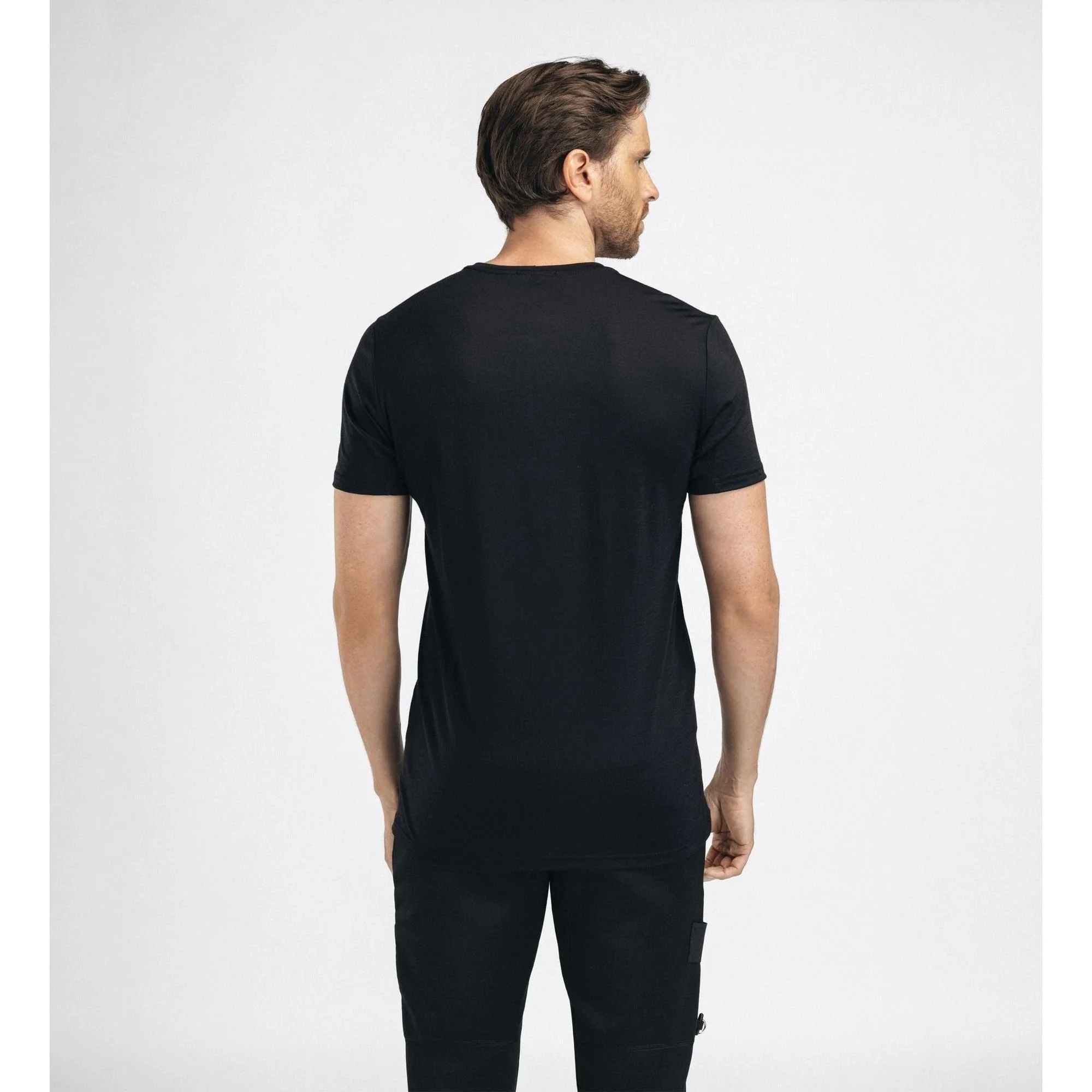 Aclima - LightWool 140  Herre Trail T-shirt // Sort - Image 5