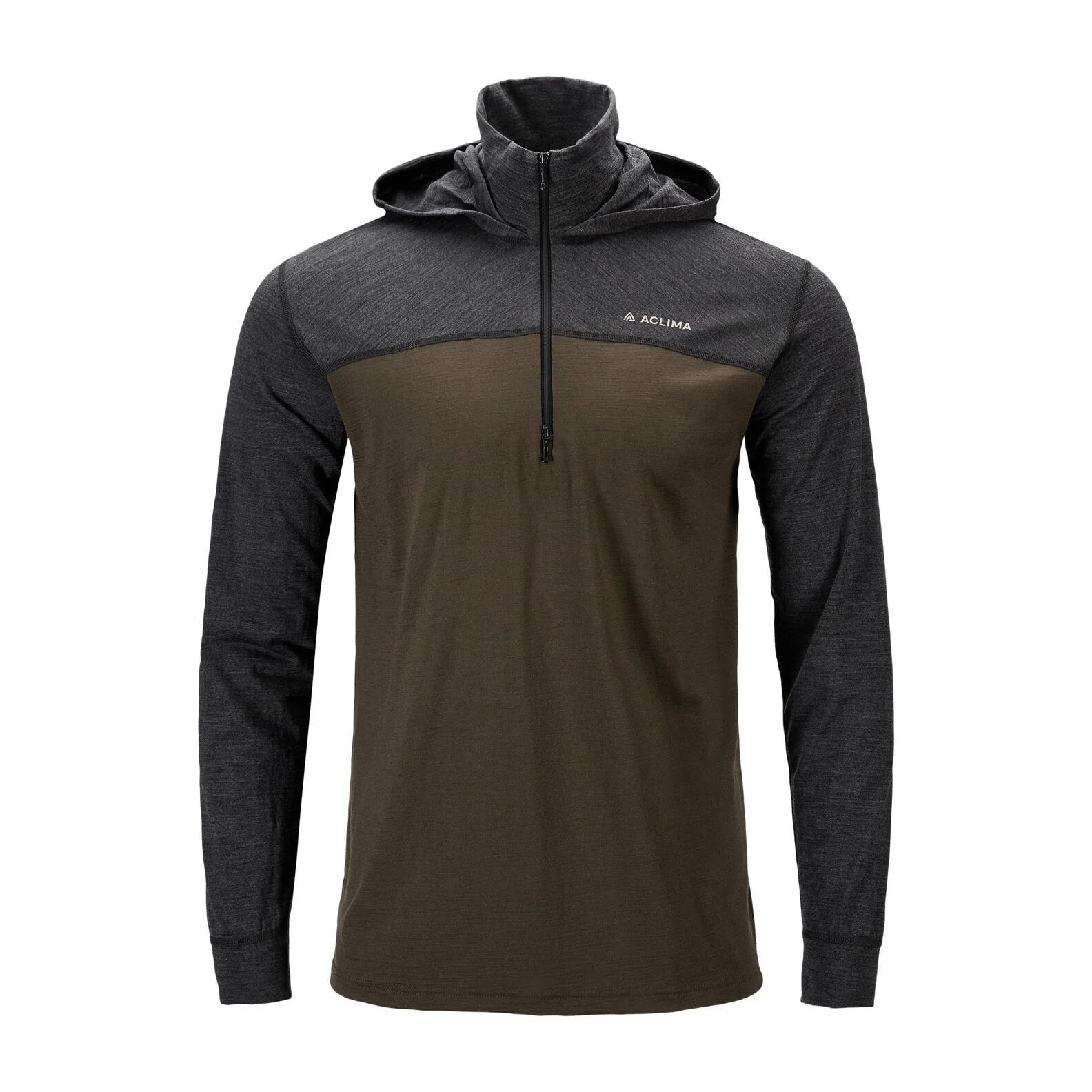 Aclima - LightWool 180 Herre Hoodie // Tarmac/Marengo