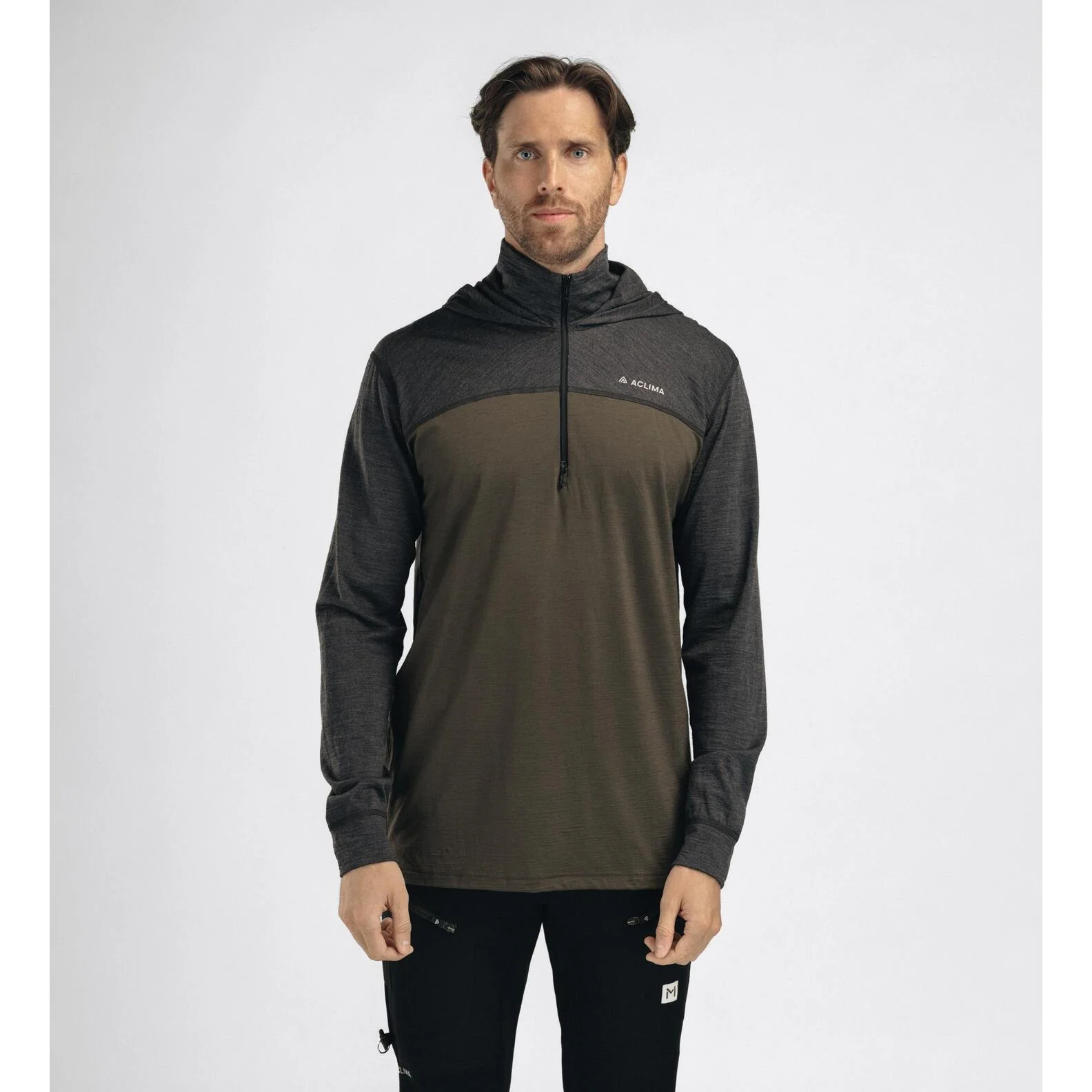 Aclima - LightWool 180 Herre Hoodie // Tarmac/Marengo - Image 5