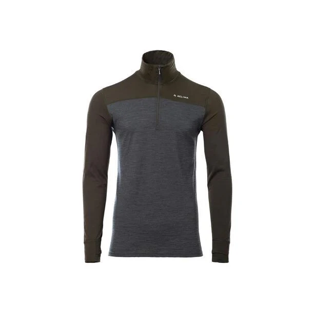 Aclima - LightWool 180 Herre Polo Med LynlĂĽs // Tarmac/Marengo