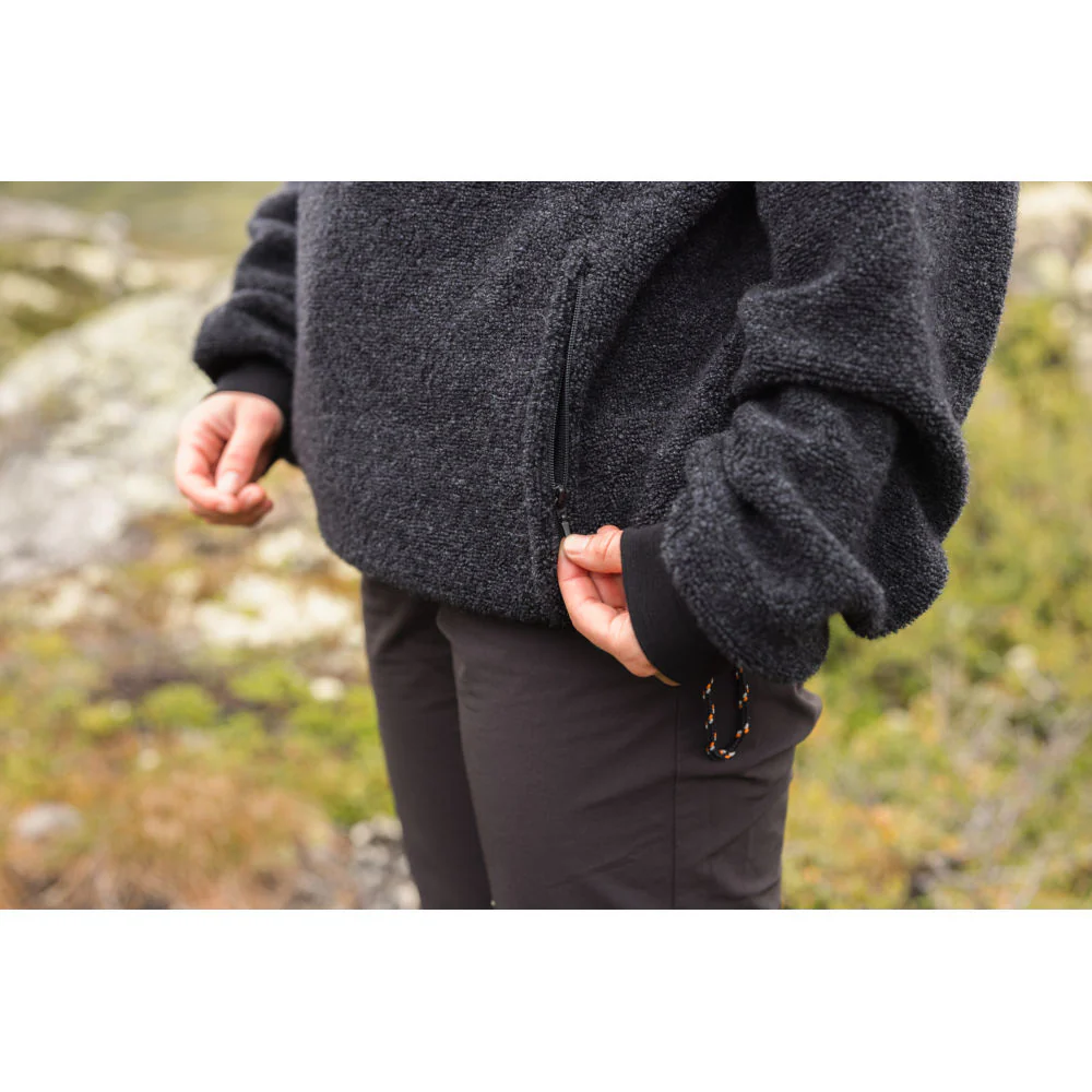 Aclima - ReBorn Terry 400g Unisex Pullover // Dark Grey Melange - Image 7