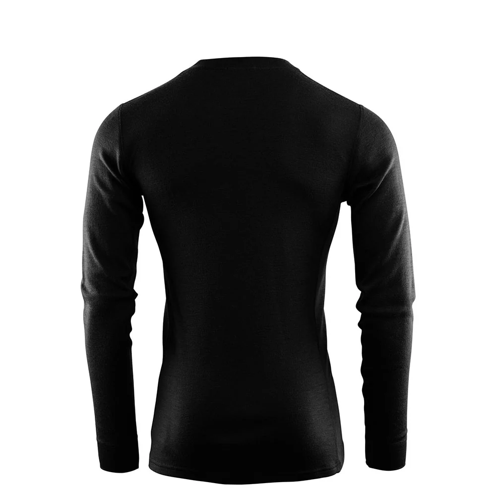 Aclima - WarmWool 200g Herre Crew Neck Uldtrøje // Sort - Image 2
