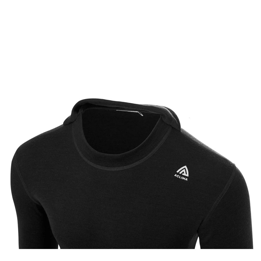 Aclima - WarmWool 200g Herre Hoodsweater V2 // Sort - Image 3