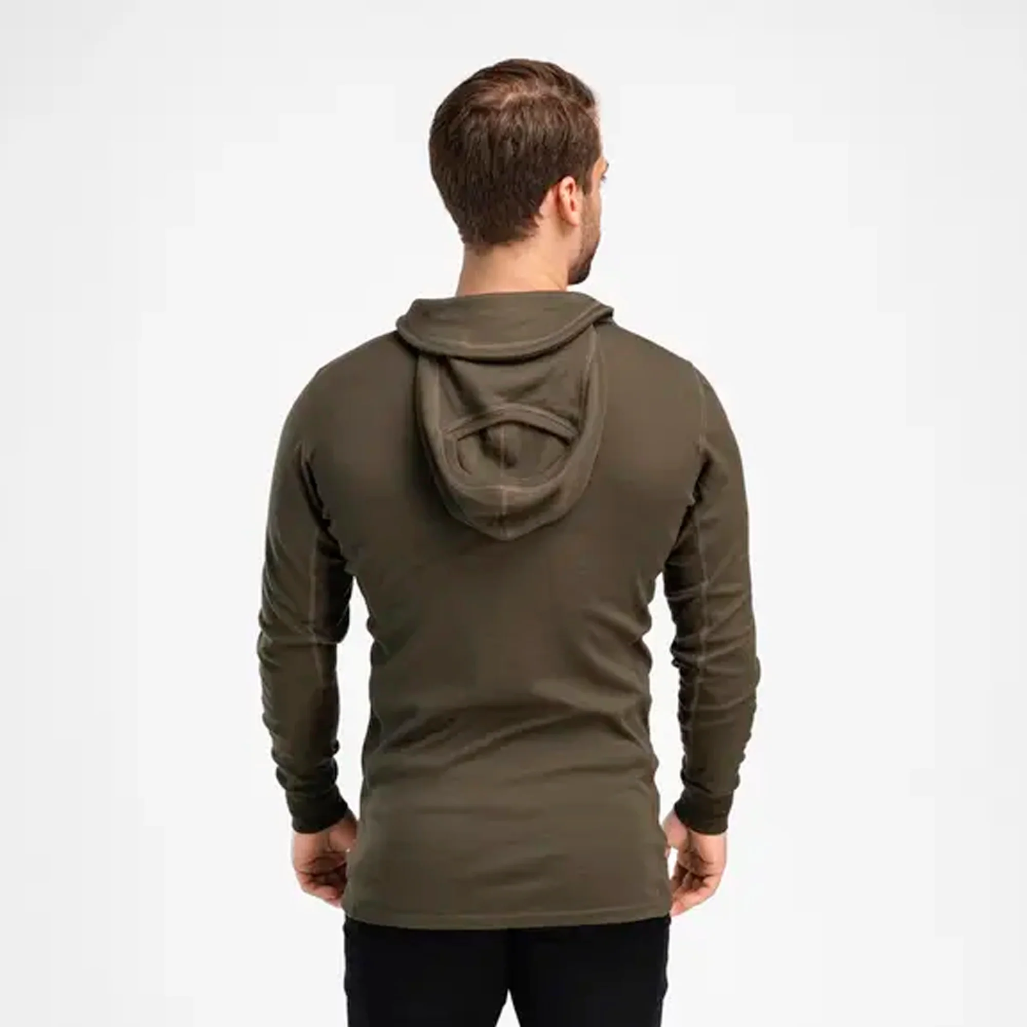 Aclima - WarmWool 200g Herre Hoodsweater V2 // Tarmac - Image 7