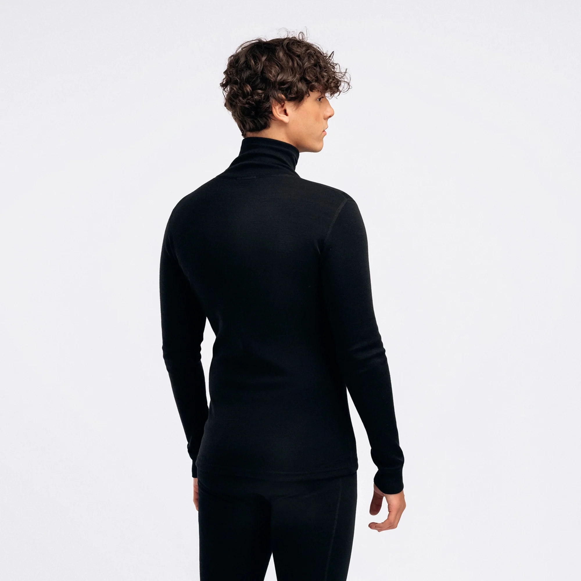 Aclima - WarmWool Herre Roll Neck // Sort - Image 2