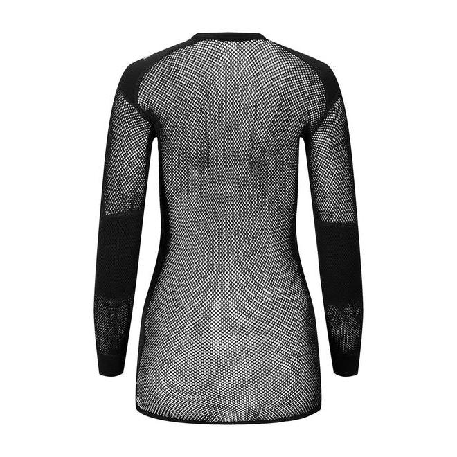 Aclima - WoolNet 120g Dame Crew Neck Uldtrøje // Sort - Image 3
