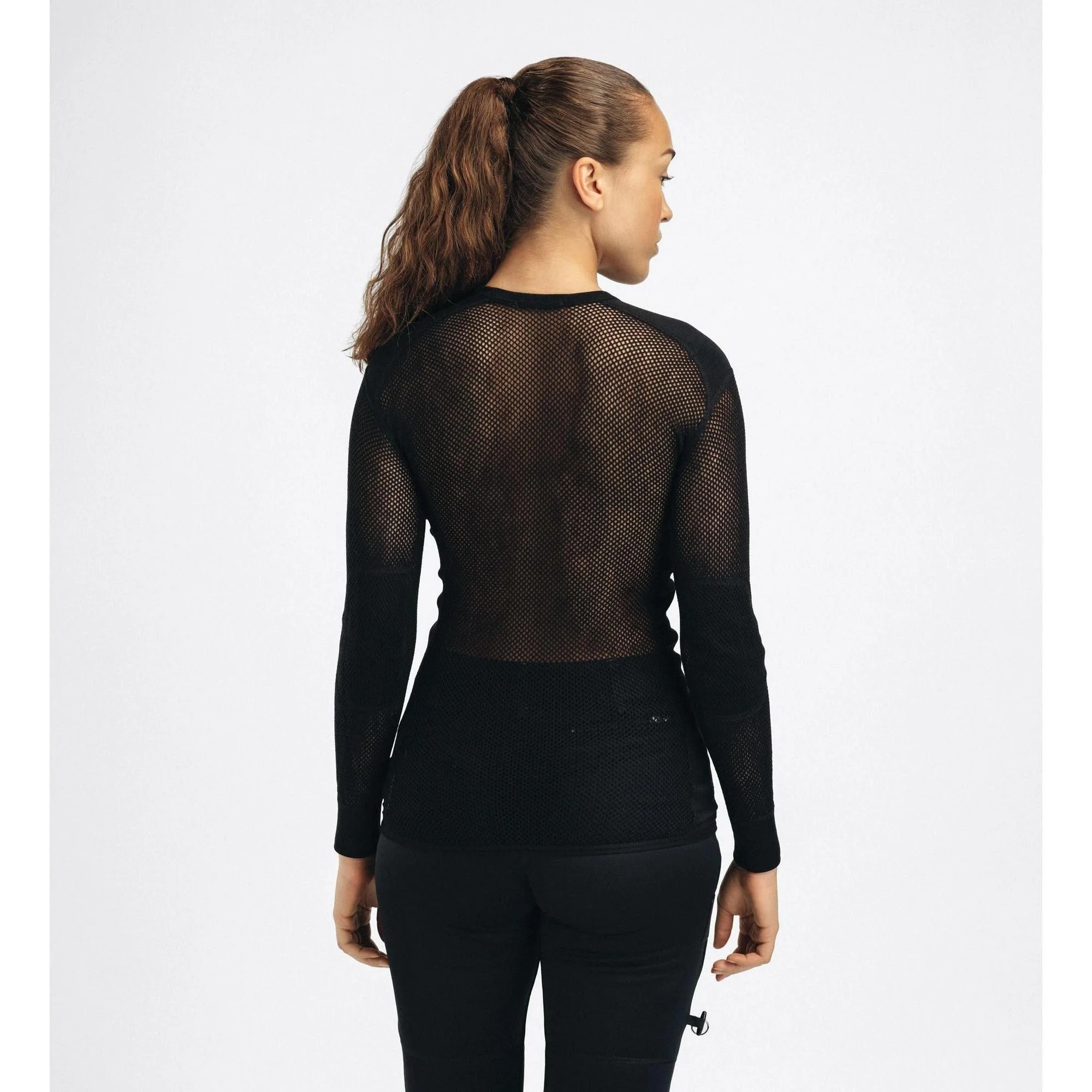 Aclima - WoolNet 120g Dame Crew Neck Uldtrøje // Sort - Image 5