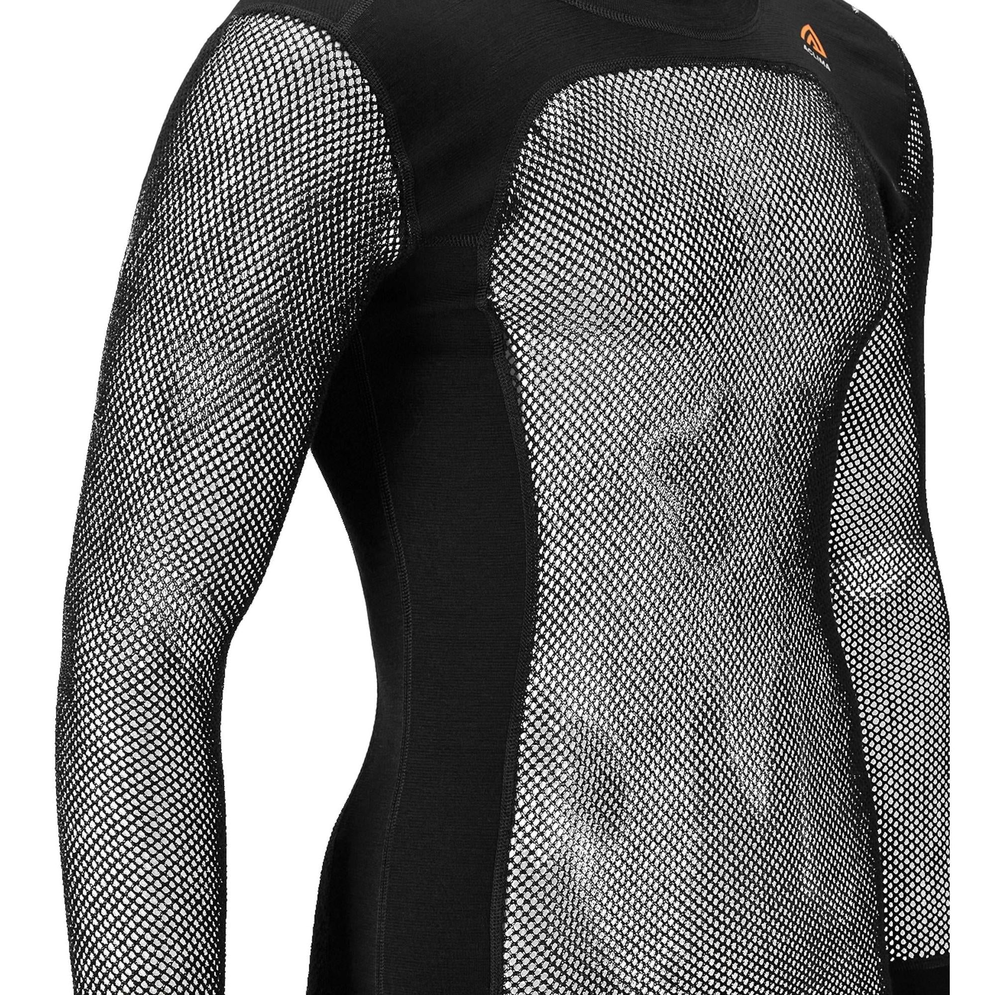Aclima - Woolnet 120g Herre Crew Neck Uldtrøje // Sort - Image 3