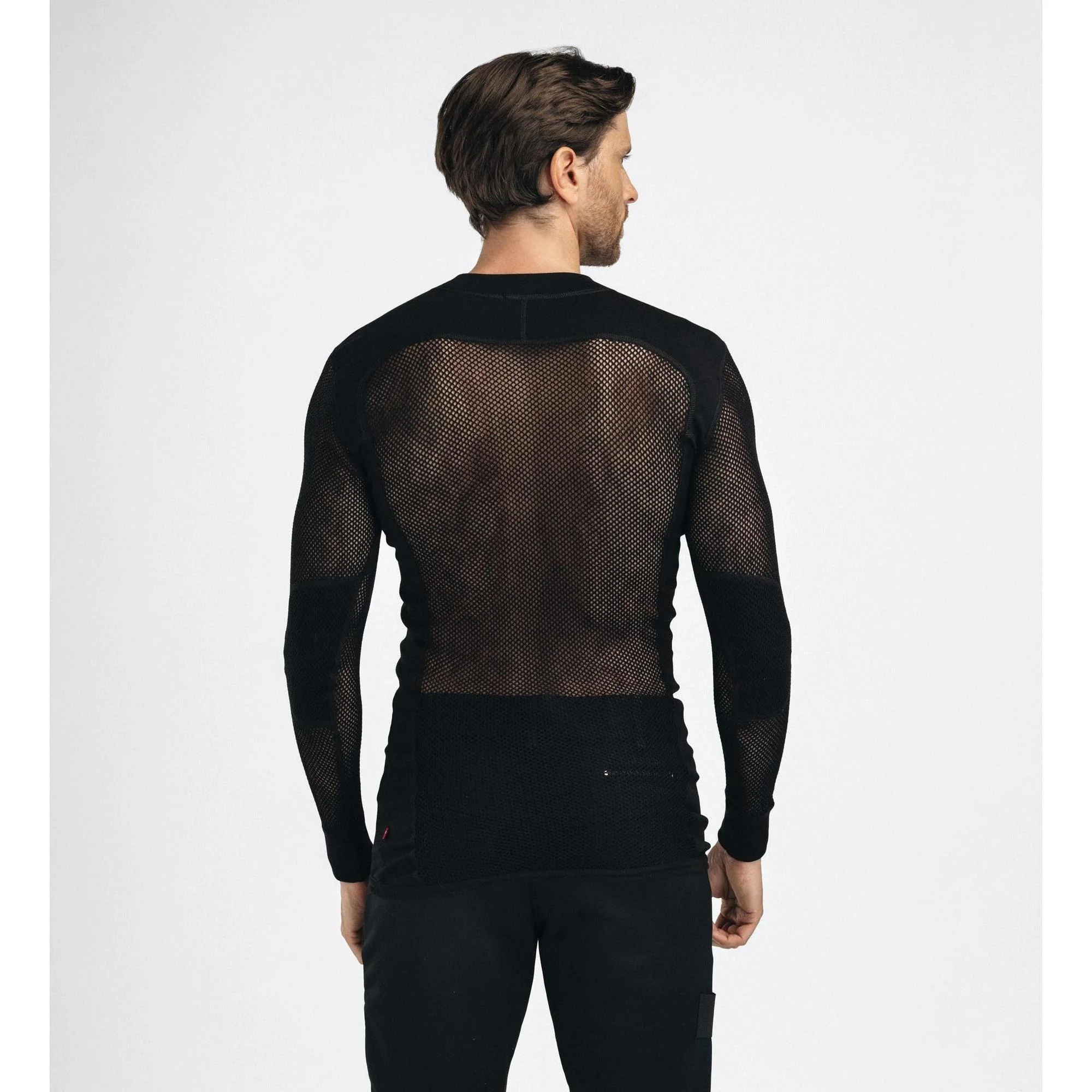 Aclima - Woolnet 120g Herre Crew Neck Uldtrøje // Sort - Image 7