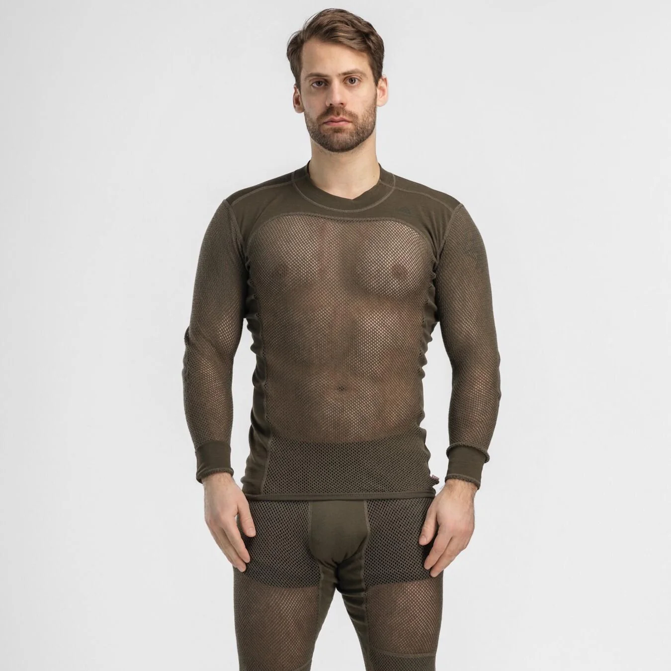 Aclima - WoolNet 120g Herre Crew Neck Uldtrøje // Tarmac - Image 5