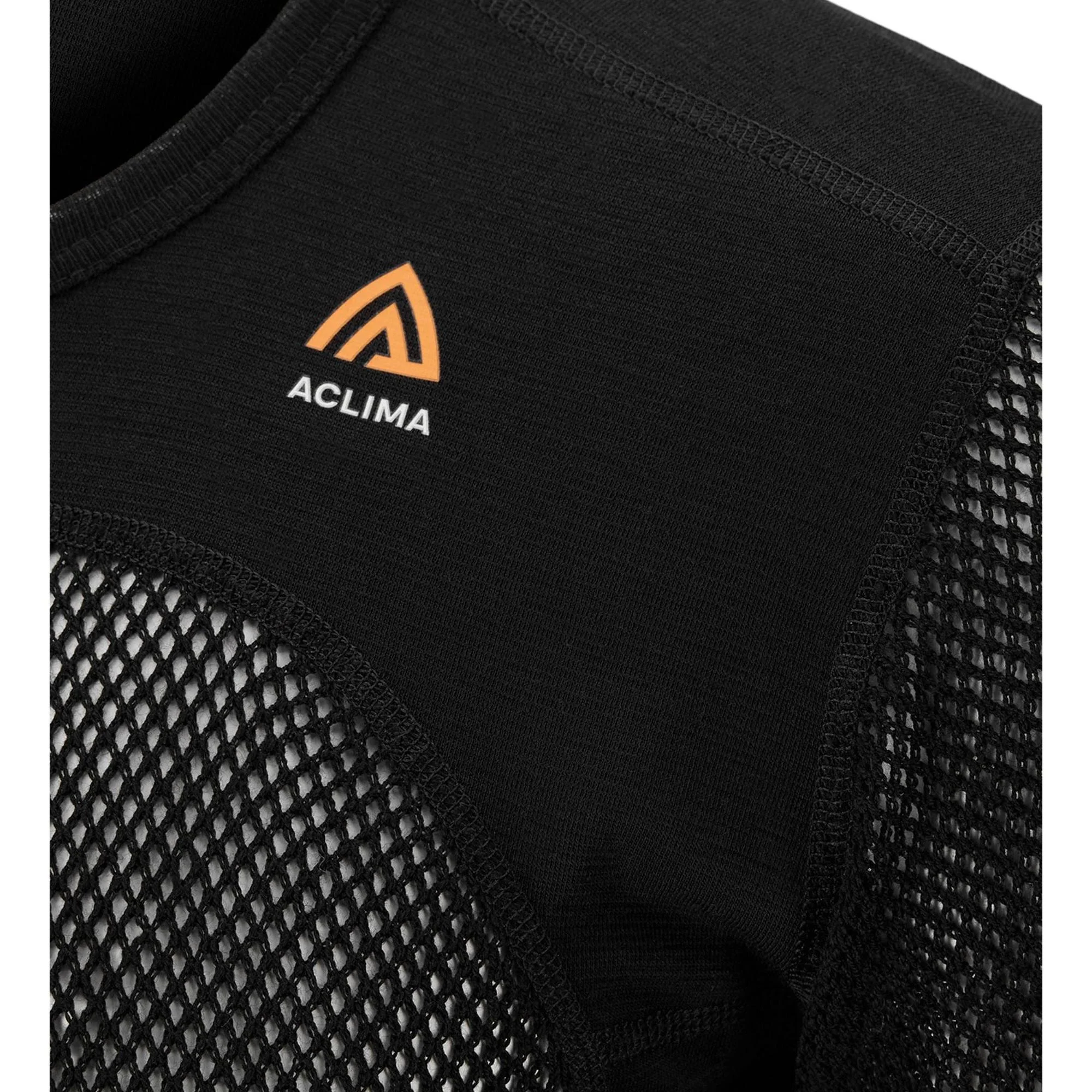 Aclima - WoolNet 120g Herre T-shirt // Sort - Image 3