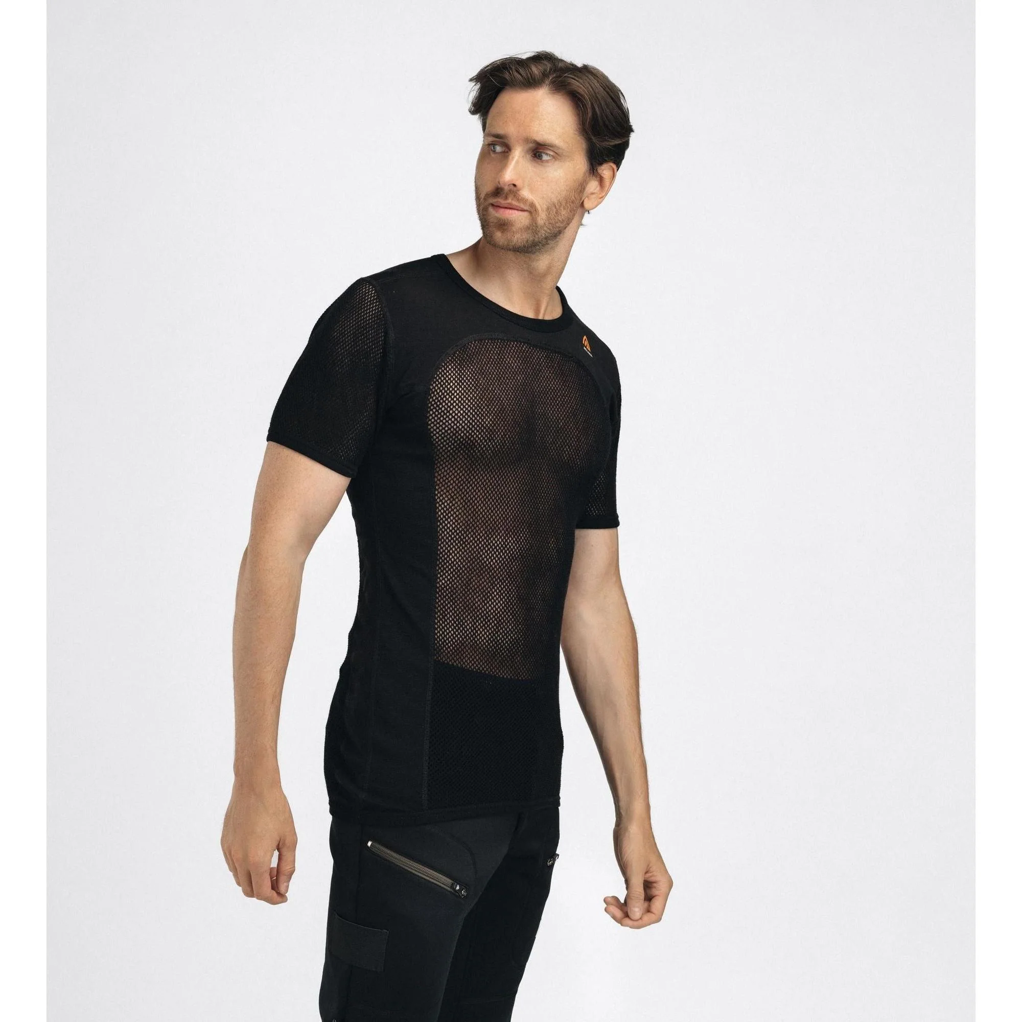 Aclima - WoolNet 120g Herre T-shirt // Sort - Image 5