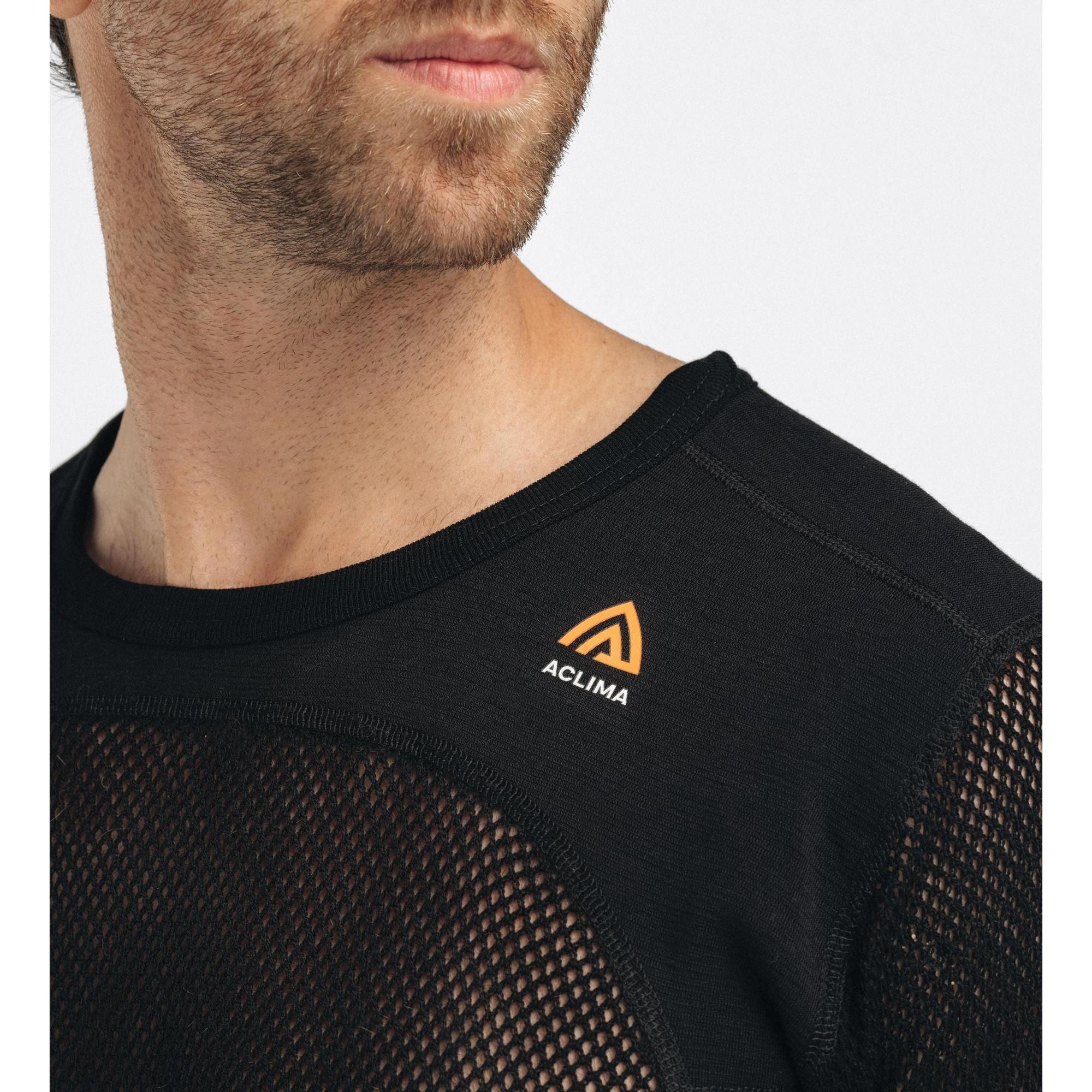 Aclima - WoolNet 120g Herre T-shirt // Sort - Image 7