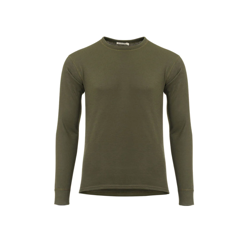 Aclima - WoolTerry 220g Herre Crew Neck // Olivengrøn