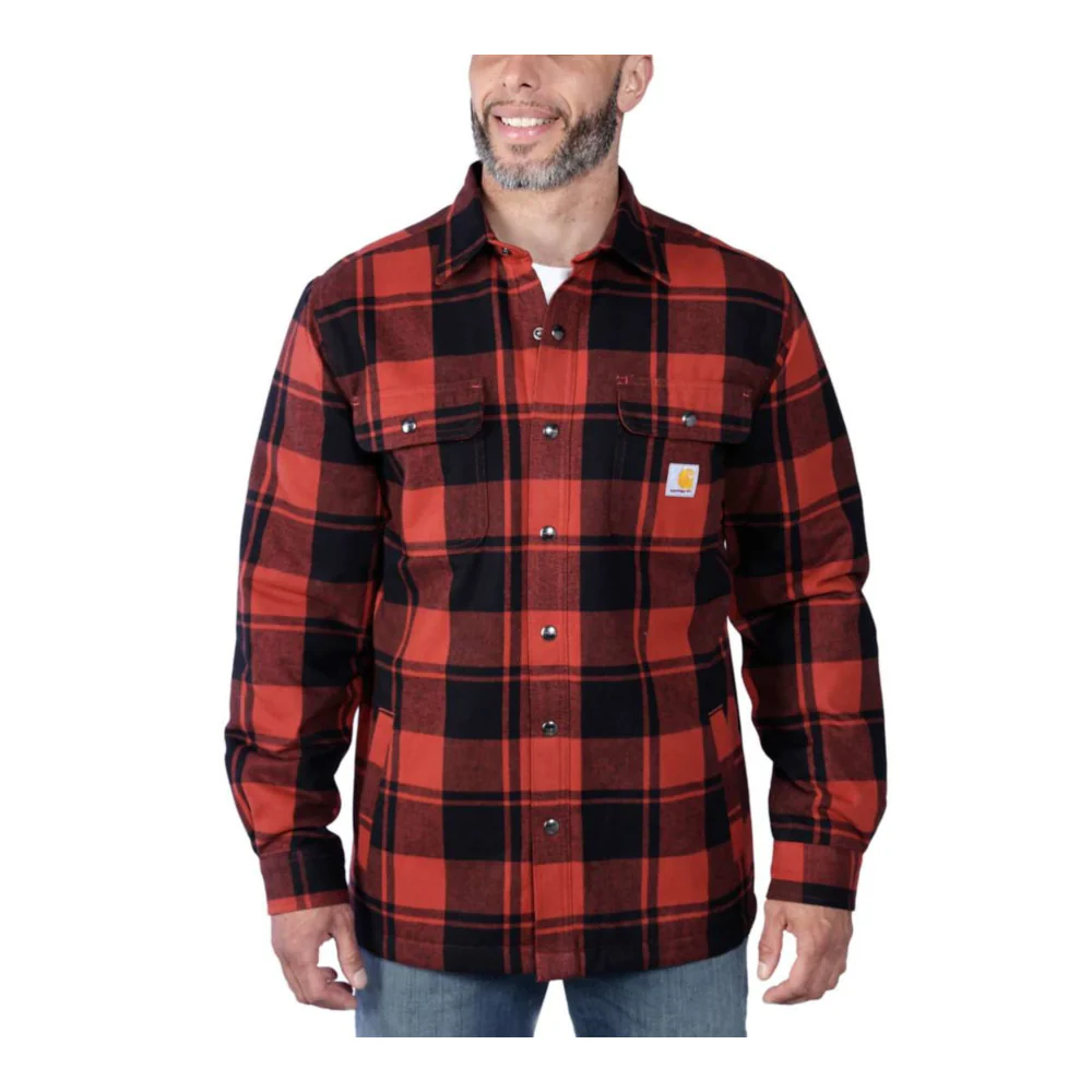 Carhartt - Flannel Sherpa-Lined Skjorte // Rød Okker