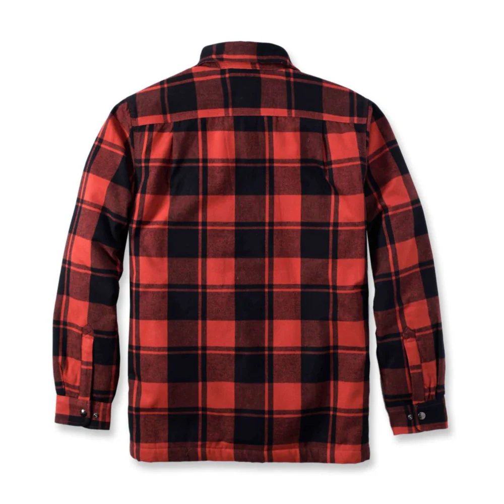 Carhartt - Flannel Sherpa-Lined Skjorte // Rød Okker - Image 3
