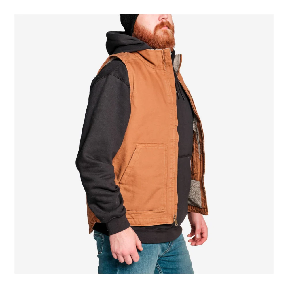 Carhartt - Washed Duck Lined Mock Neck Vest // Brun - Image 4