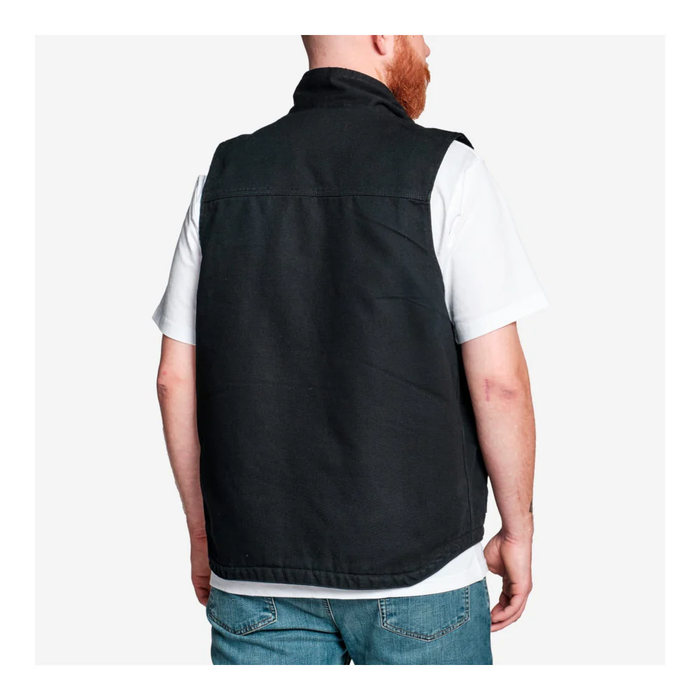 Carhartt - Washed Duck Lined Mock Neck Vest // Sort - Image 3