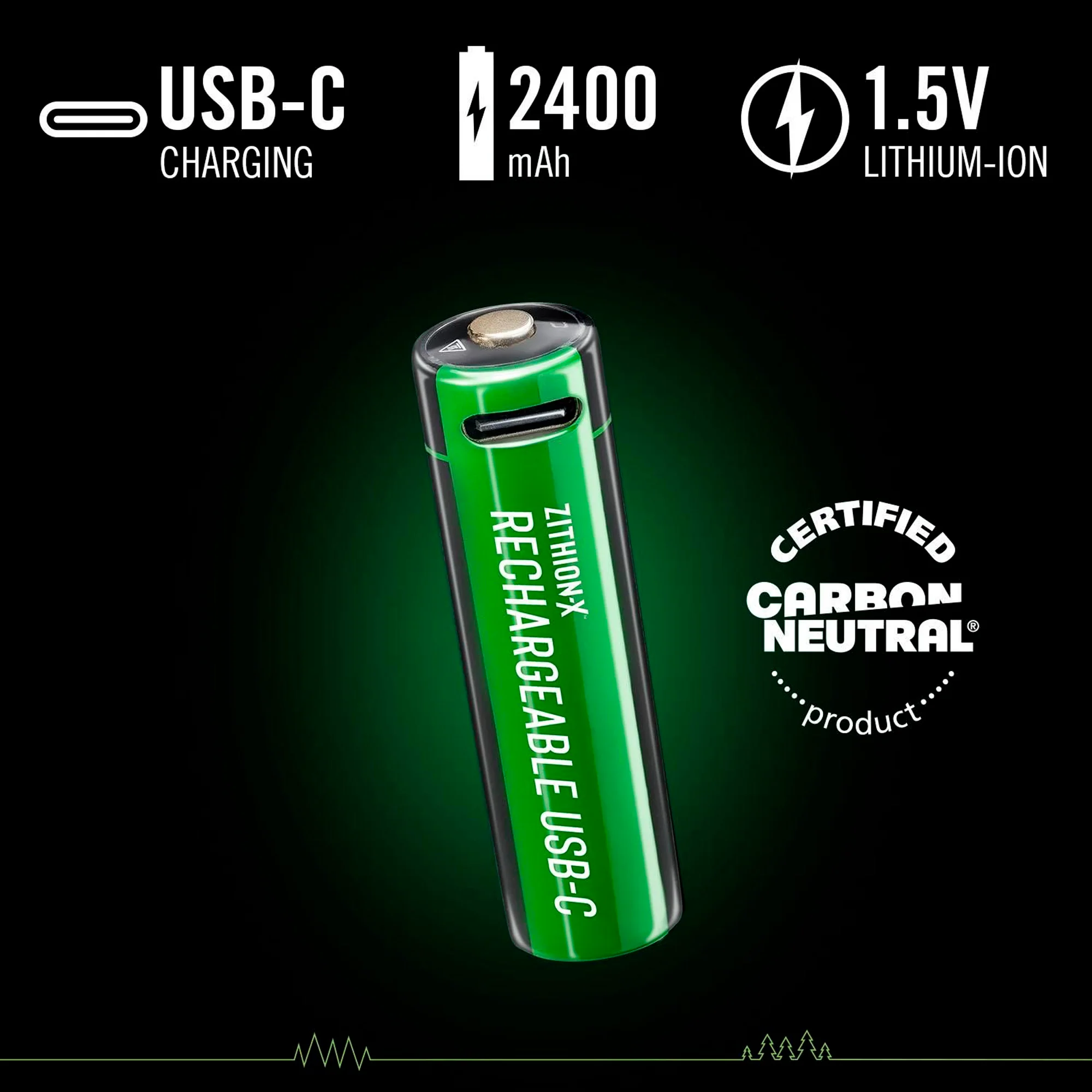 Coast - AA 1.5V USB-C genopladelige batterier 2400 mAh (4 stk) - Image 5