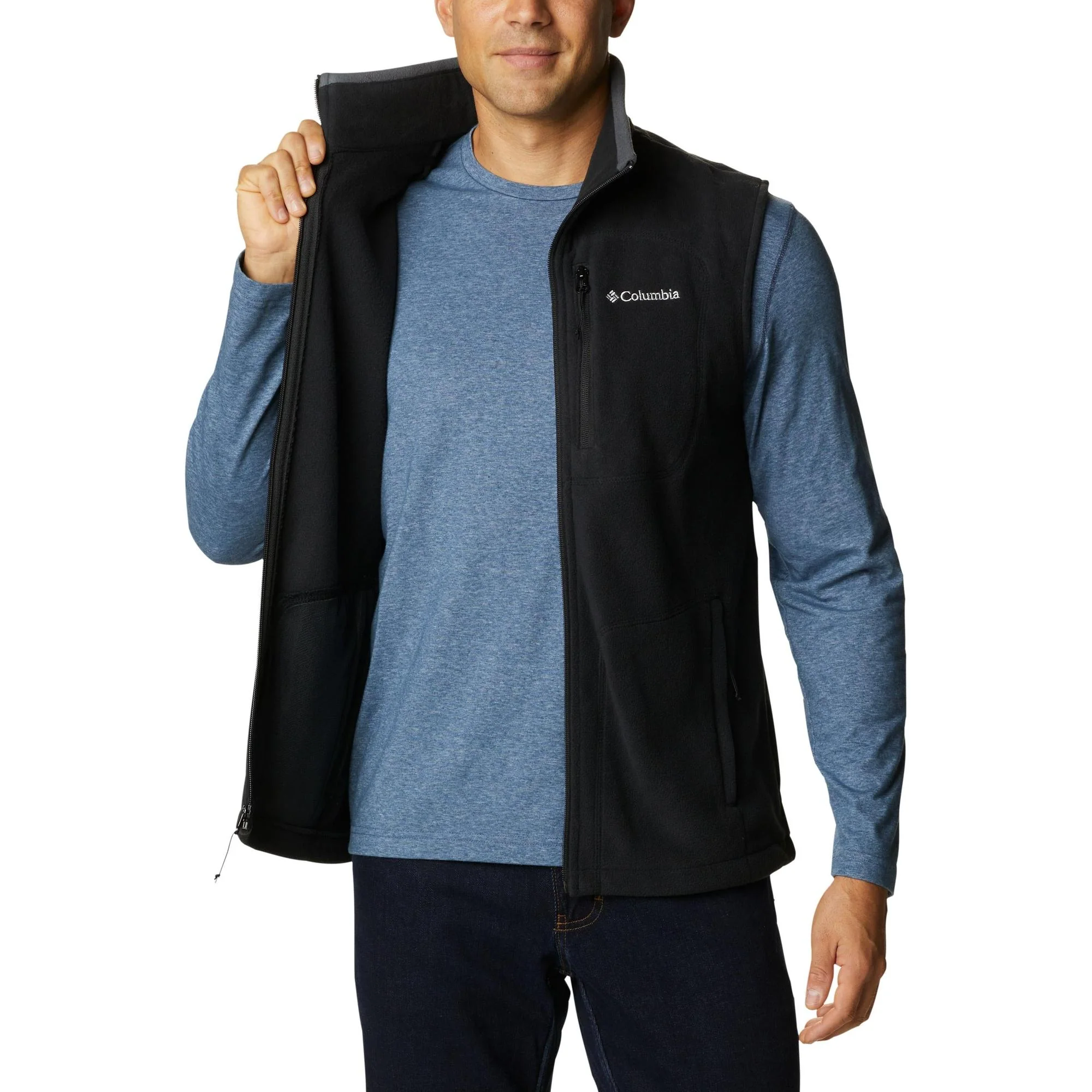 Columbia - Fast Trek Fleece Vest // Sort - Image 4
