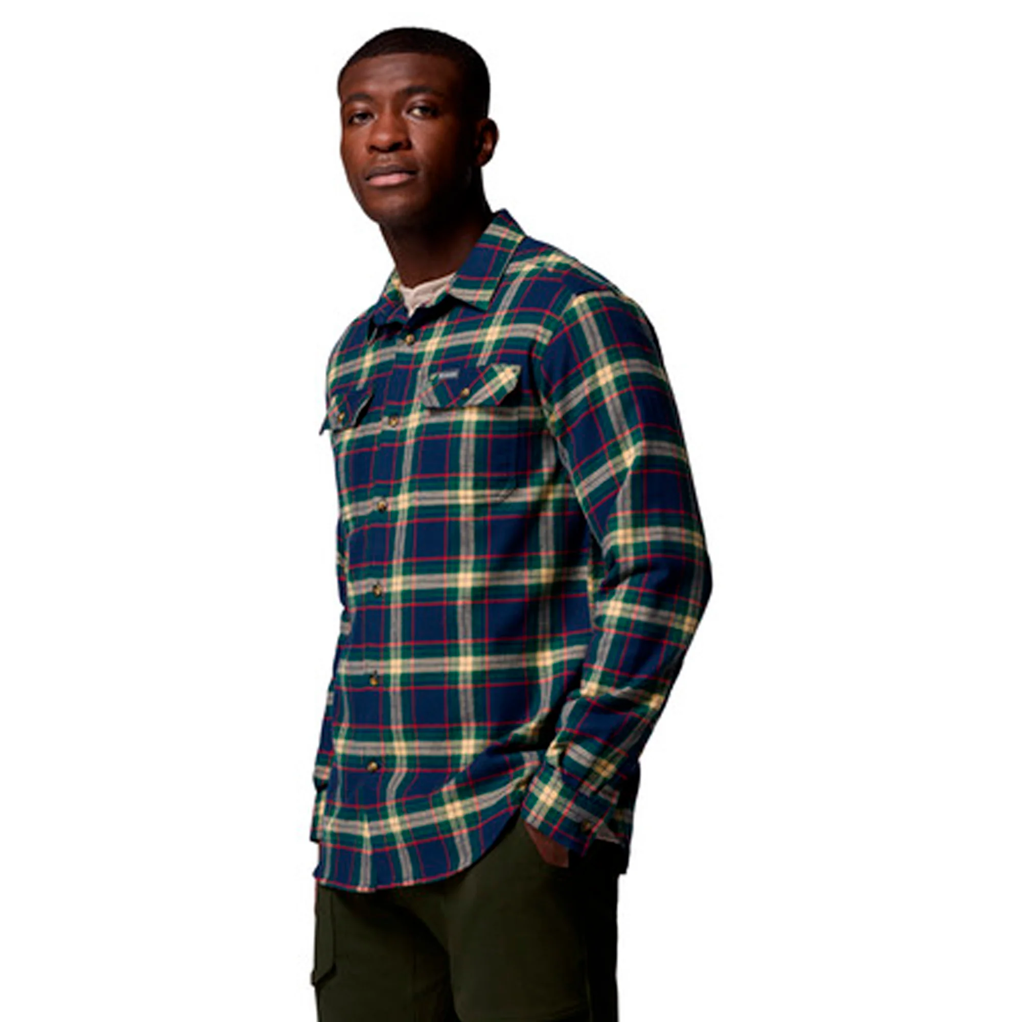 Columbia - Flare Gun Stretch Flannel Langærmet Herre Skjorte // Navy