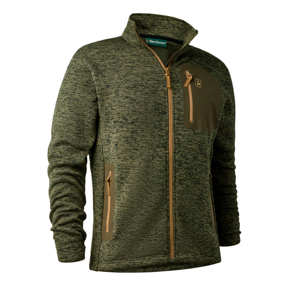 Deerhunter - Sarek Strikjakke Olive Night Melange