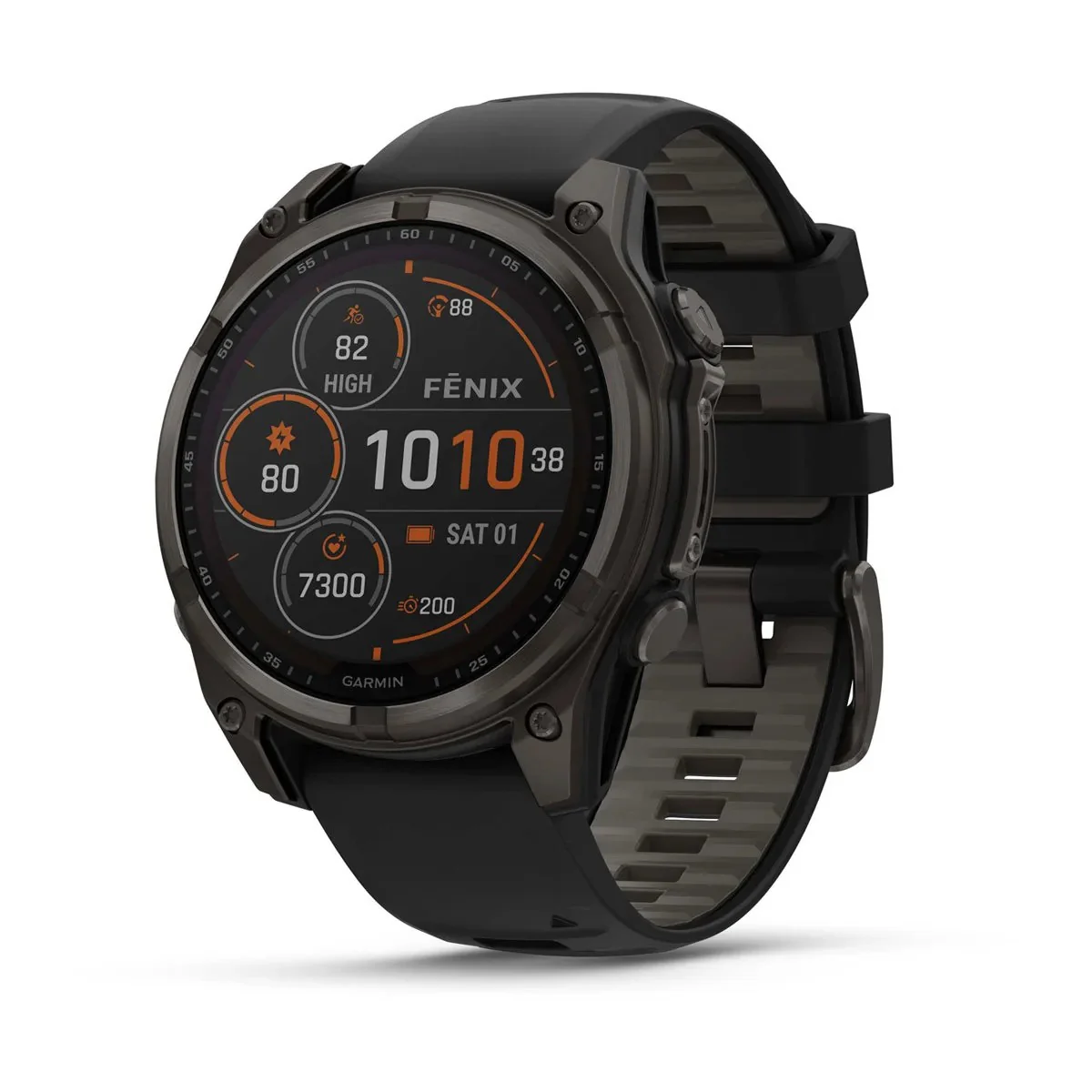 Garmin - Fenix 8 Sapphire Solar 47 mm Pebble Grey GPS Ur