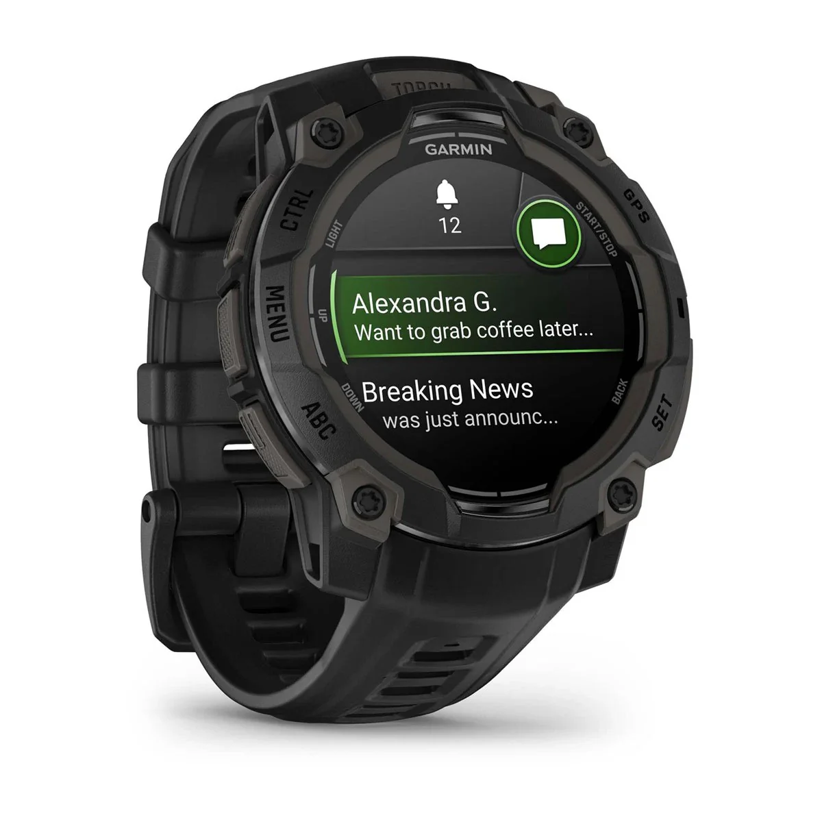 Garmin - Instinct 3 Amoled 45 mm Smartwatch // Sort - Image 3