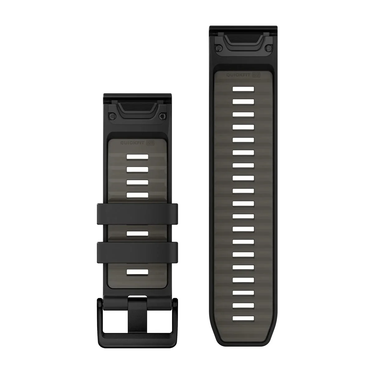 Garmin - QuickFit 26 Silikone Urrem // Sort/Grå - Image 2