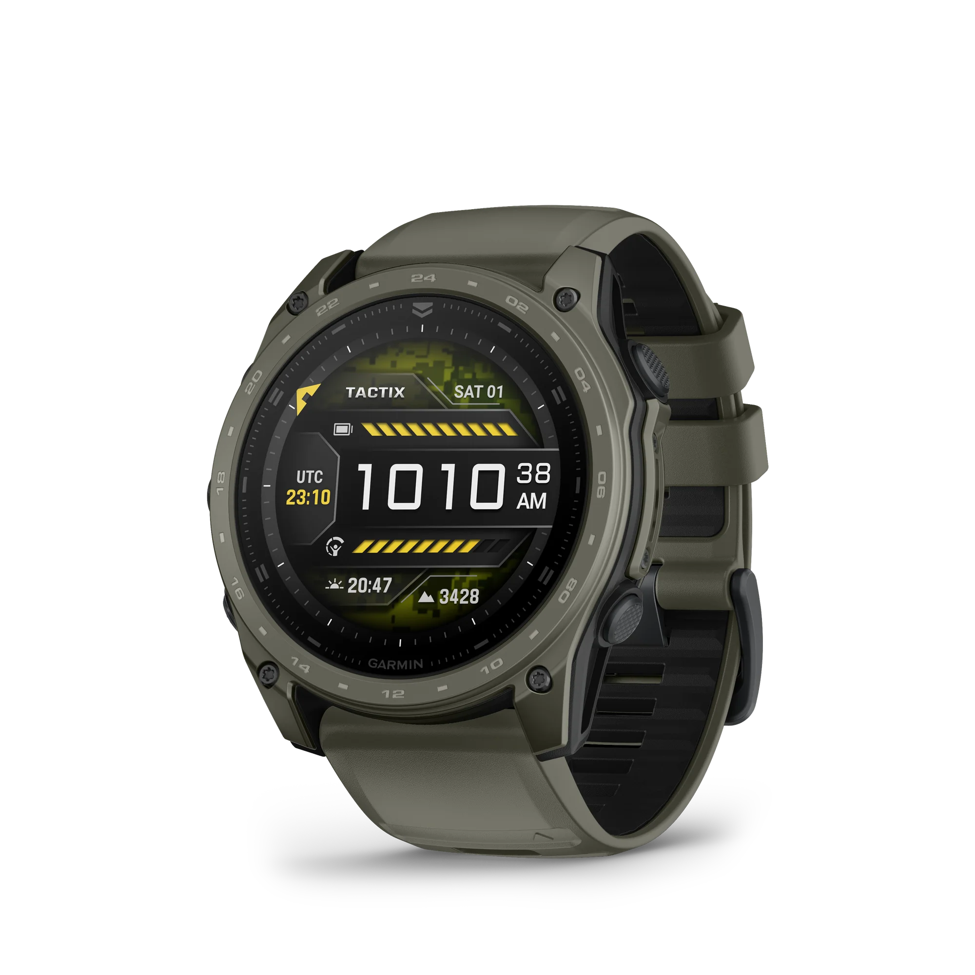 Garmin - Tactix 8 Cerakote 51 mm GPS Ur // Olivengrøn Titanium