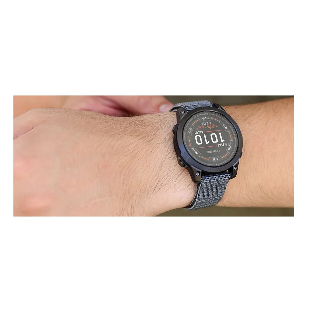 Garmin - UltraFit Nylonrem 26 mm // Grå - Image 3