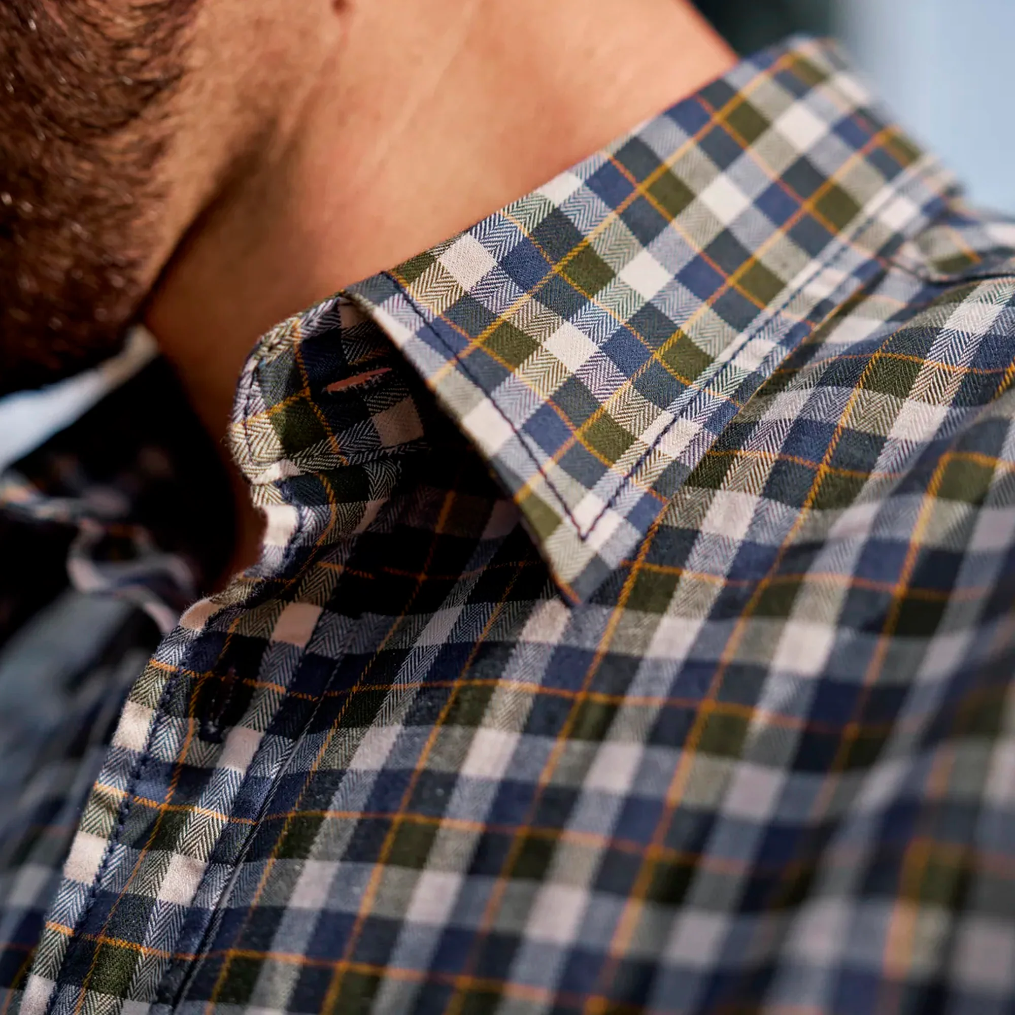 Härkila - Fjell S/S-skjorte // Naval Blue Check - Image 4
