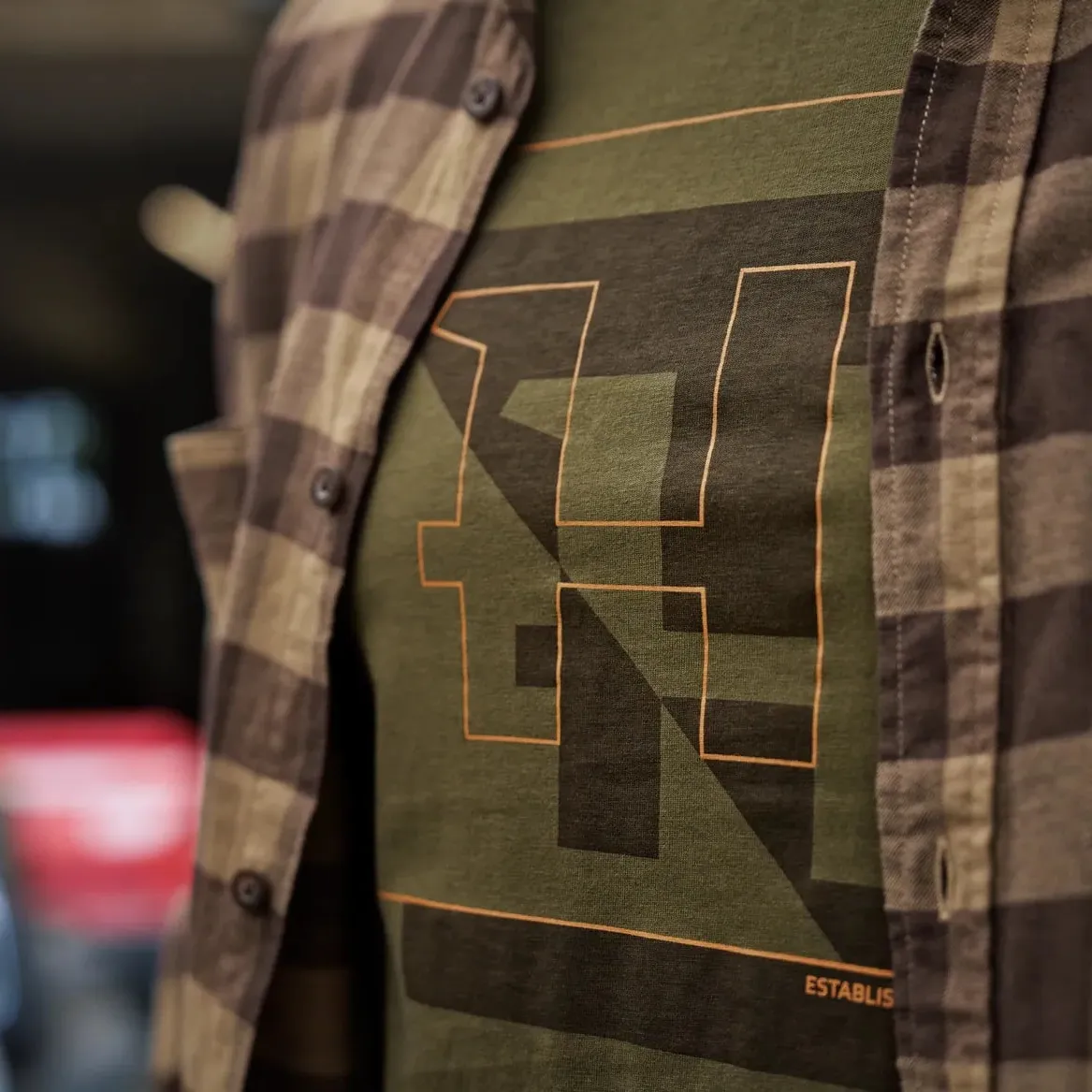 Härkila - H-logo S/S T-shirt // Dark olive - Image 3
