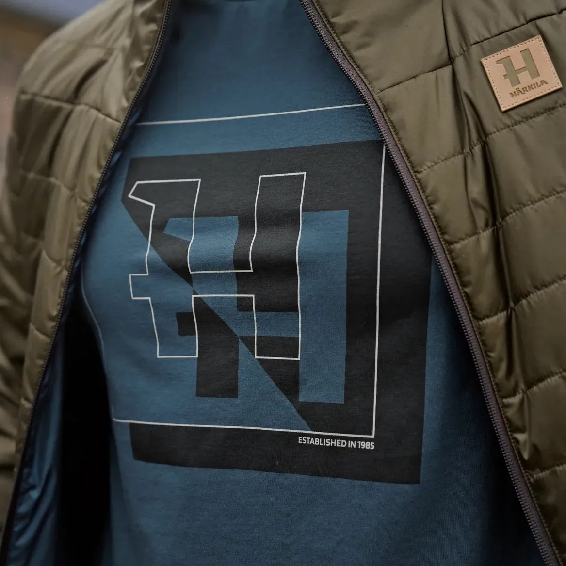 Härkila - H-logo S/S T-shirt // Sea Blue - Image 3