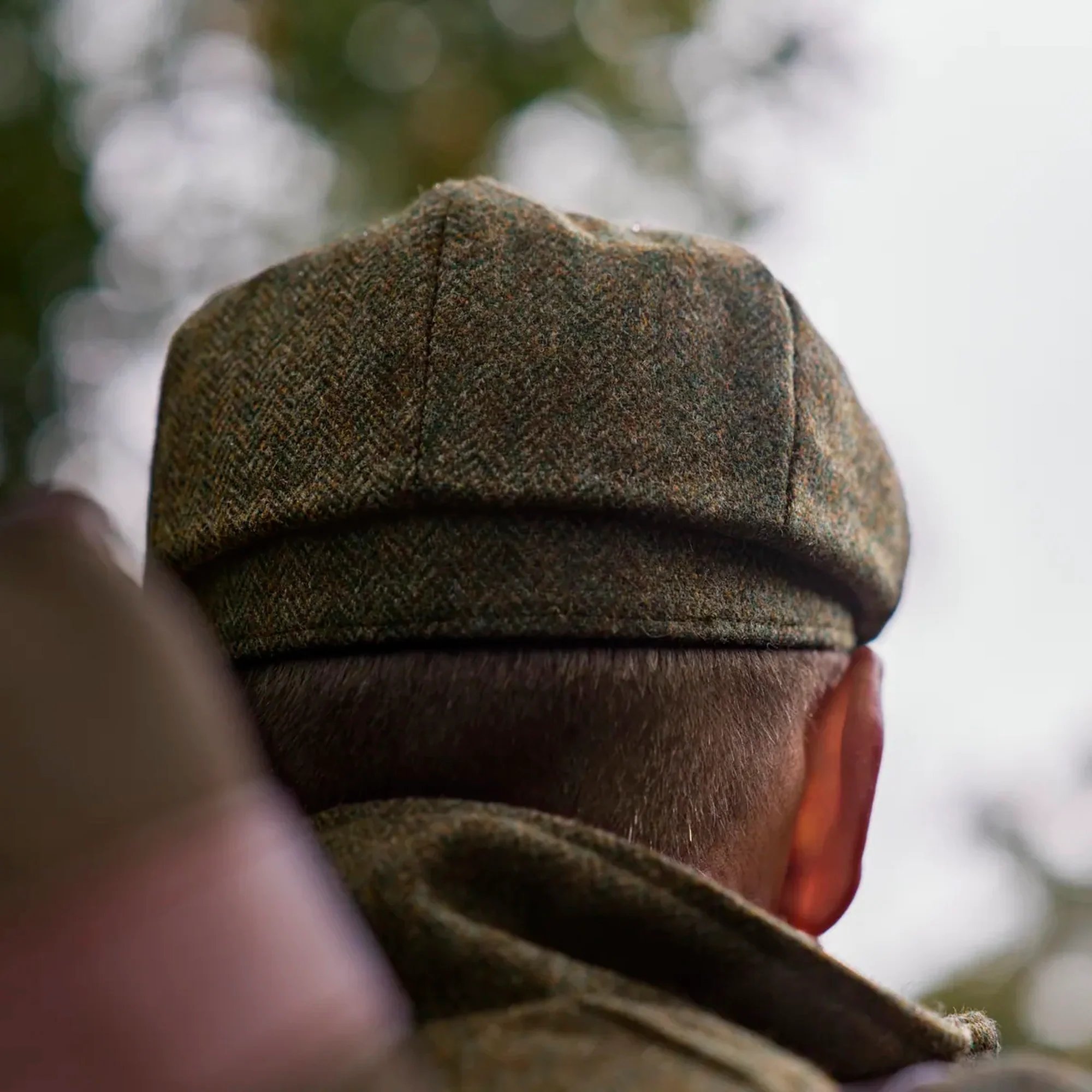 Härkila - Kenmore Cl. Baker Boy Cap // Forest Green / Herringbone - Image 3