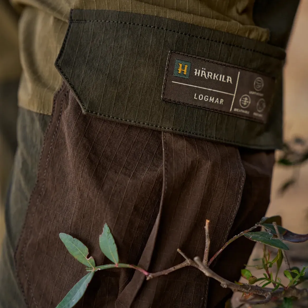 Härkila - Logmar Lightweight Zip-off Bukser // Dark Olive / Willow Green - Image 3