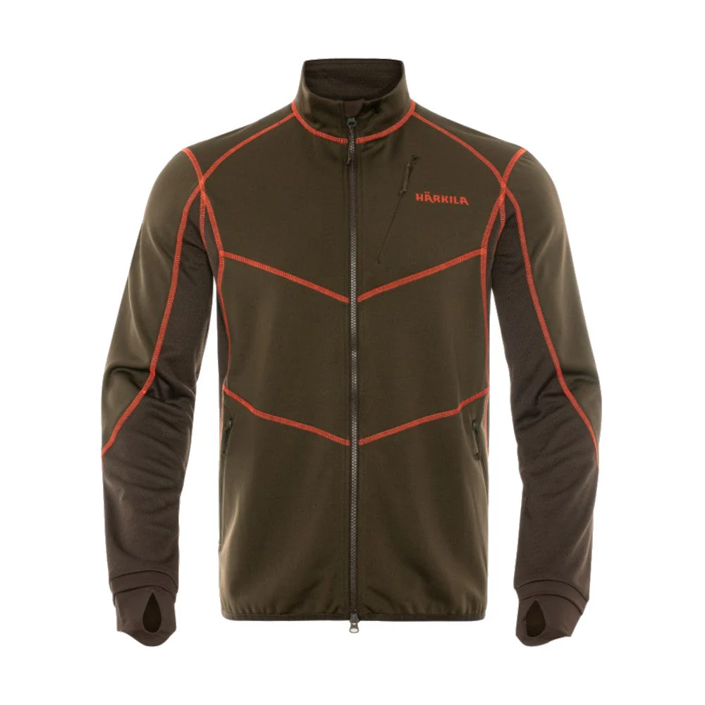 Härkila - Scandinavian Fleece Herre Jakke // Grøn / Orange