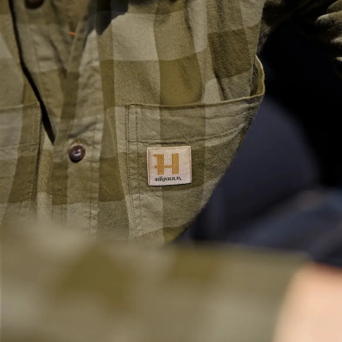 Härkila - Skandinavisk L/S-Skjorte // Dark Olive Check - Image 5