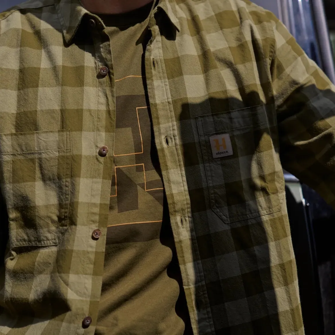 Härkila - Skandinavisk L/S-Skjorte // Dark Olive Check - Image 6