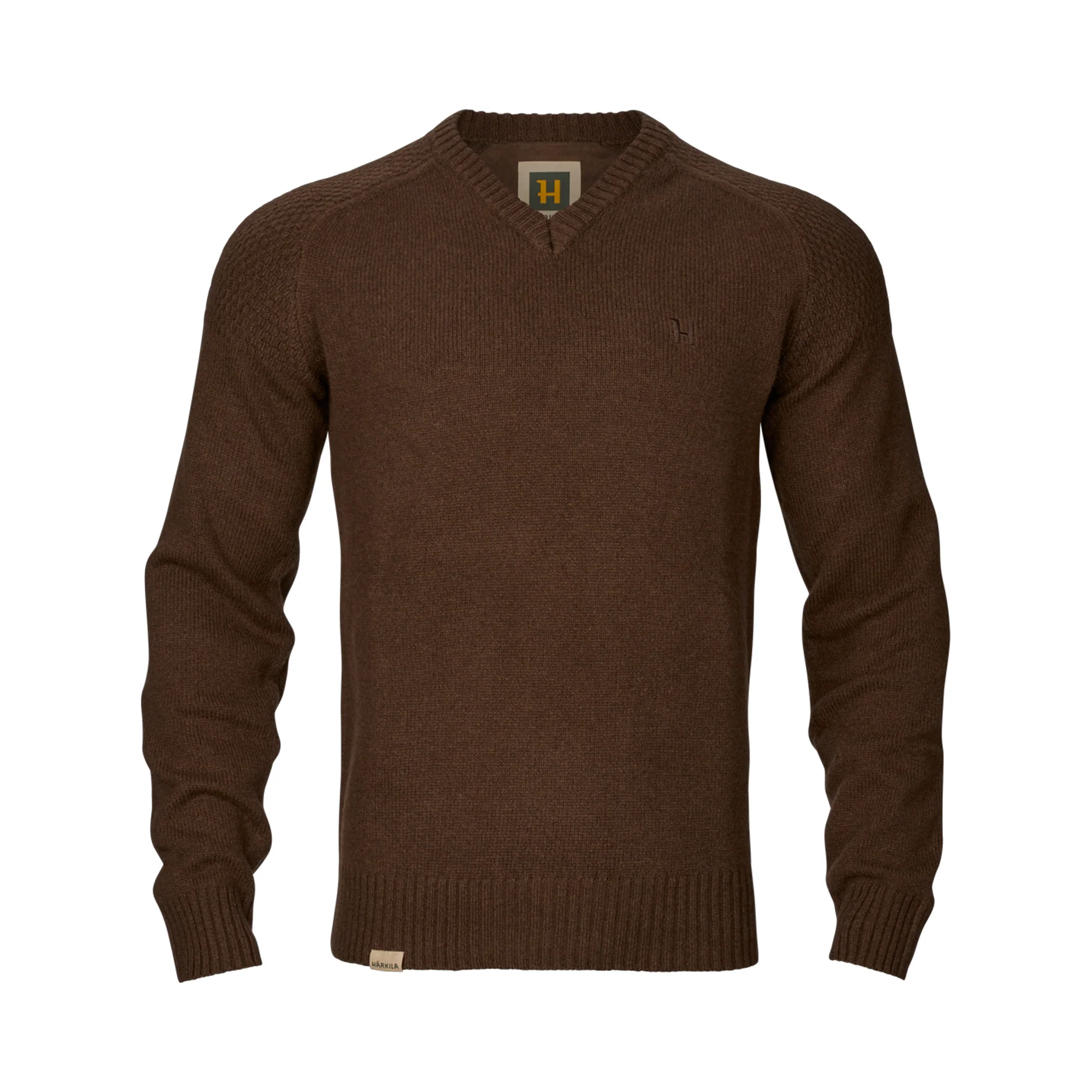 Härkila - Vincent Merino V-Neck Pullover // Demitasse Brown