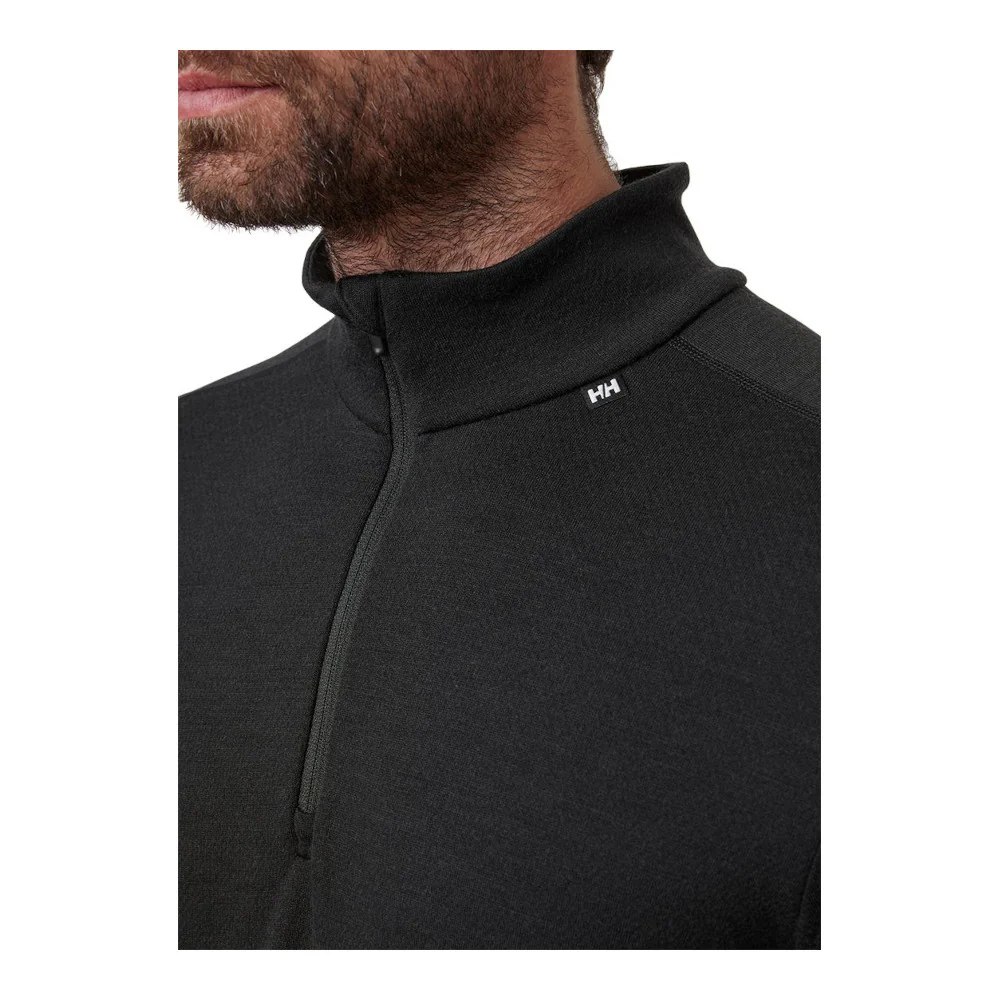 Helly Hansen - Lifa Merino 1/2 Zip Herre Undertrøje // Sort - Image 3