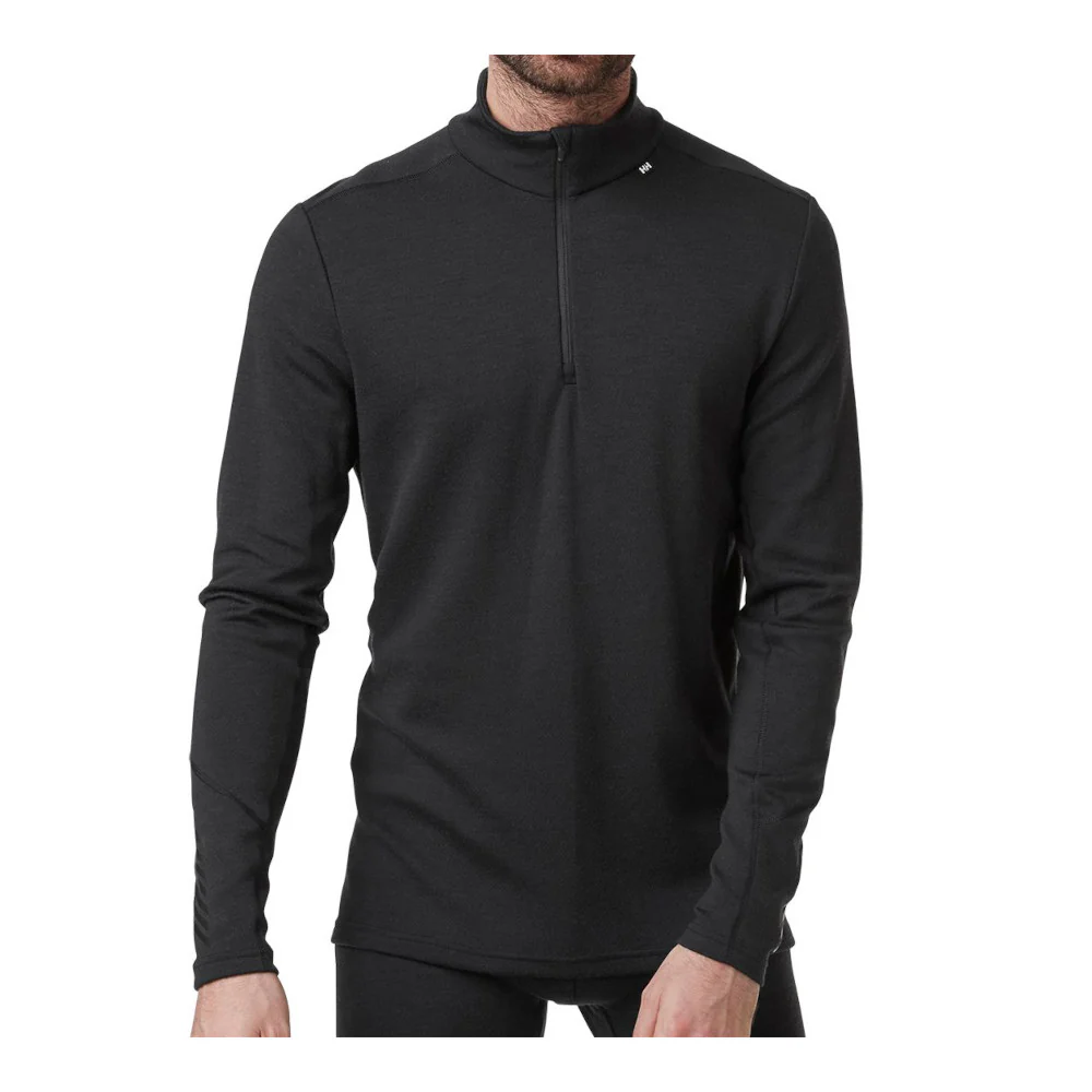 Helly Hansen - Lifa Merino 1/2 Zip Herre Undertrøje // Sort - Image 4