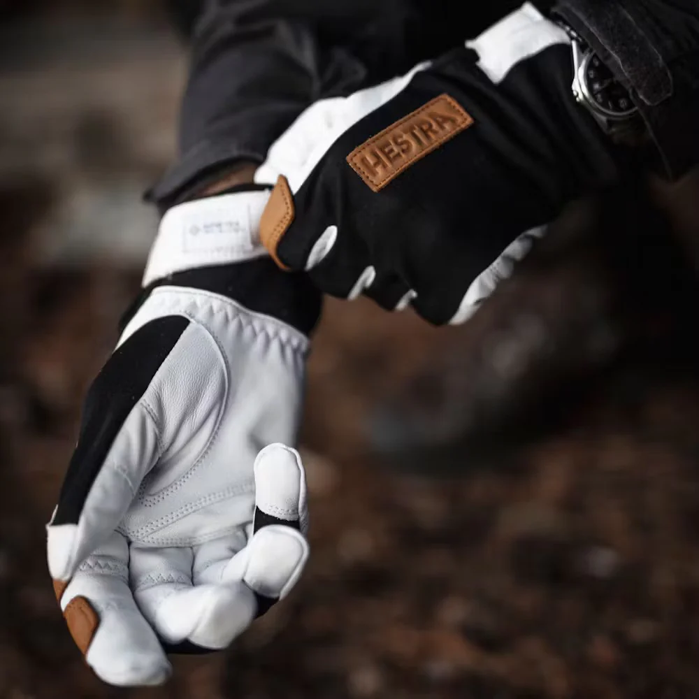 Hestra - Ergo Grip Active Wool Terry 5-Finger Handske // Black/Offwhite - Image 7