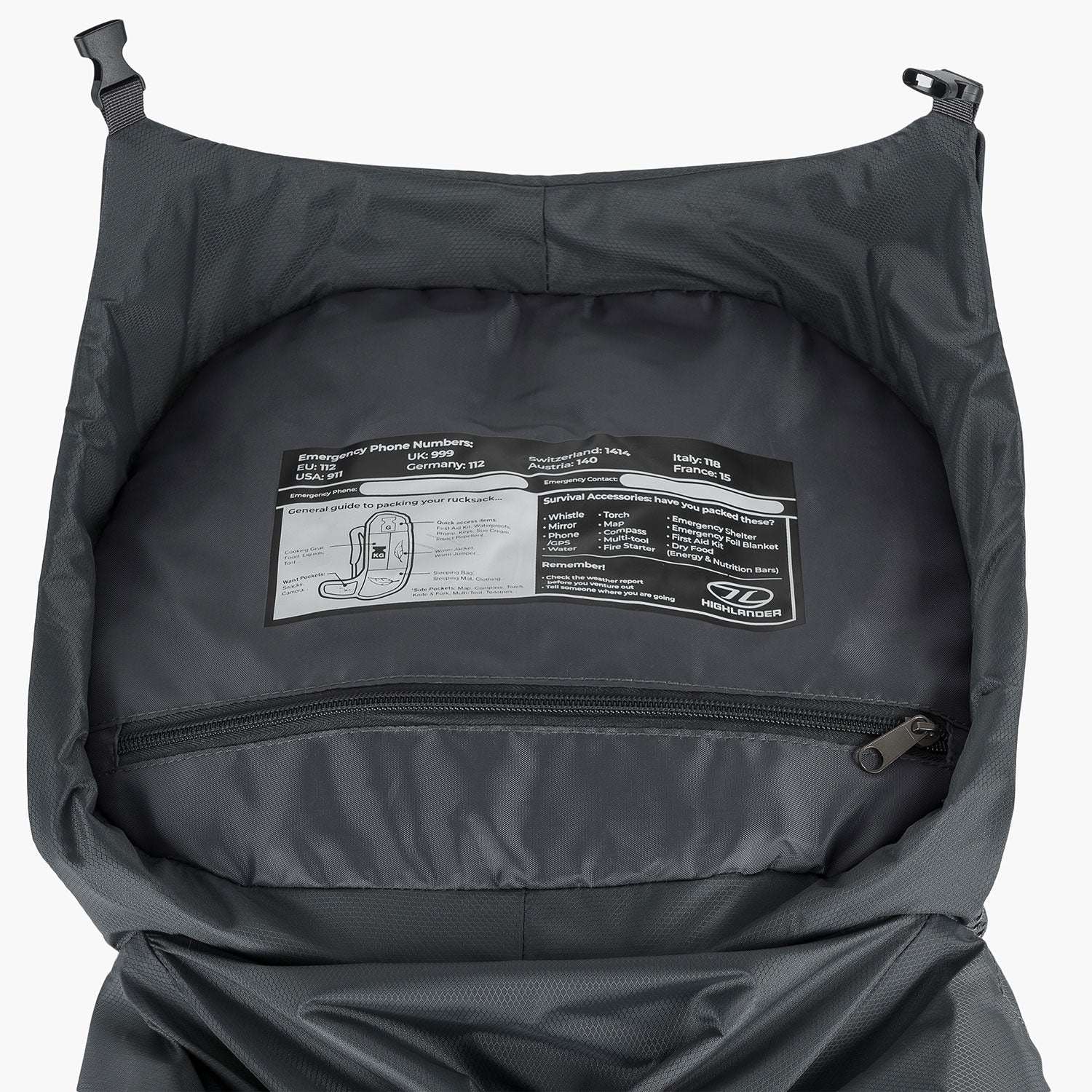 Highlander - Ben Nevis Herre Rygsæk 65L // Grå - Image 10