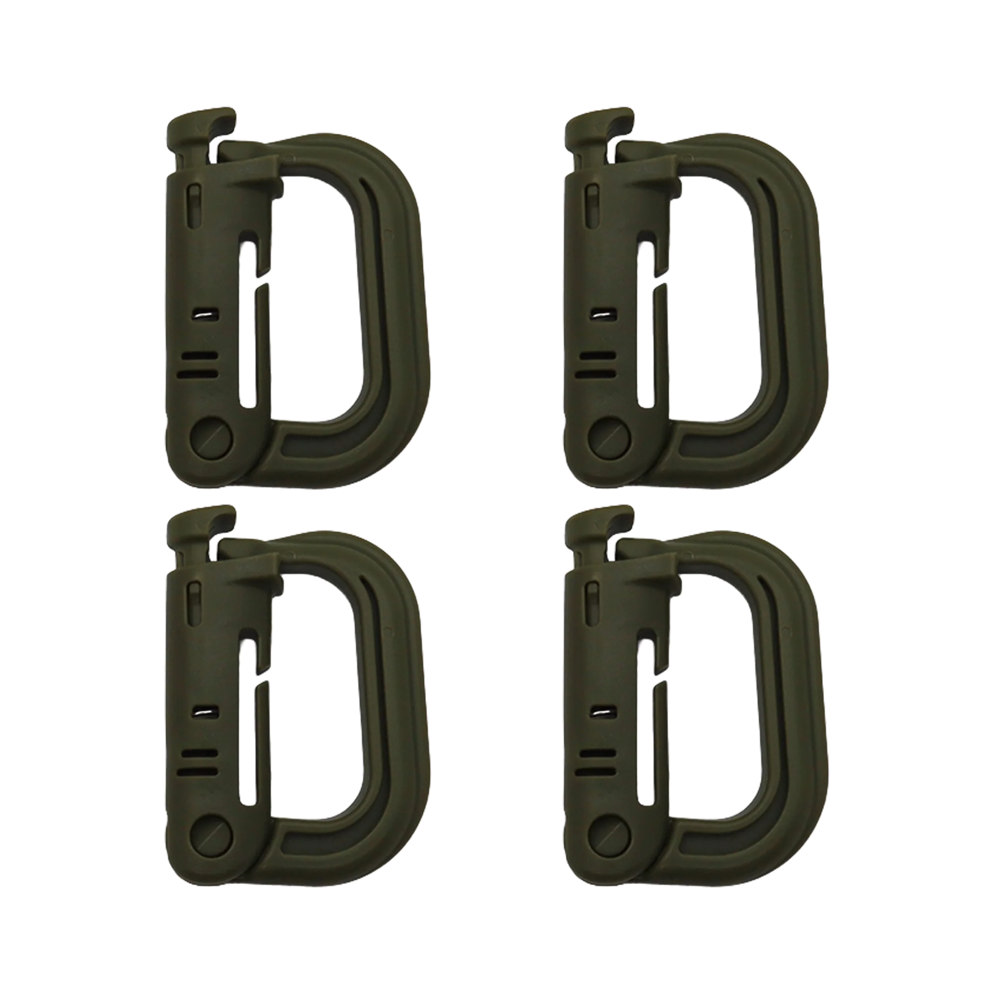 K-Force - Grimloc Karabiner 4-pak // Olivengrøn