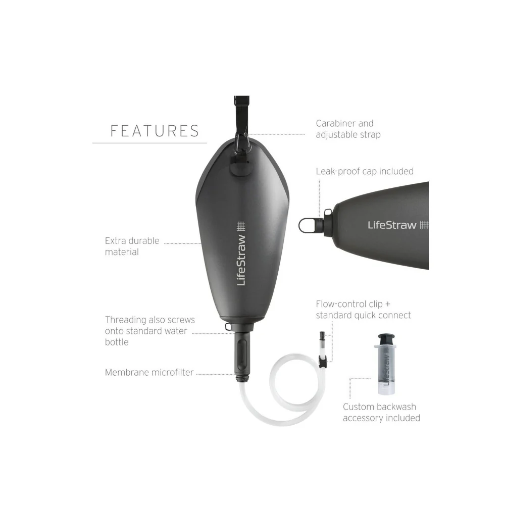 LifeStraw - Peak Compact Gravity Vandfilter System 3L // Blå - Image 3