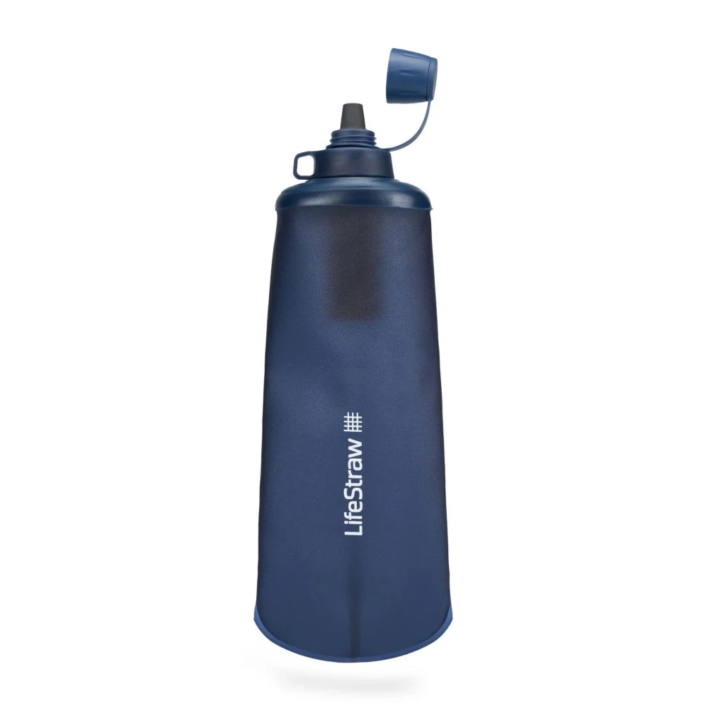 LifeStraw - Peak Squeeze Vandrensningsflaske 1L // Blå