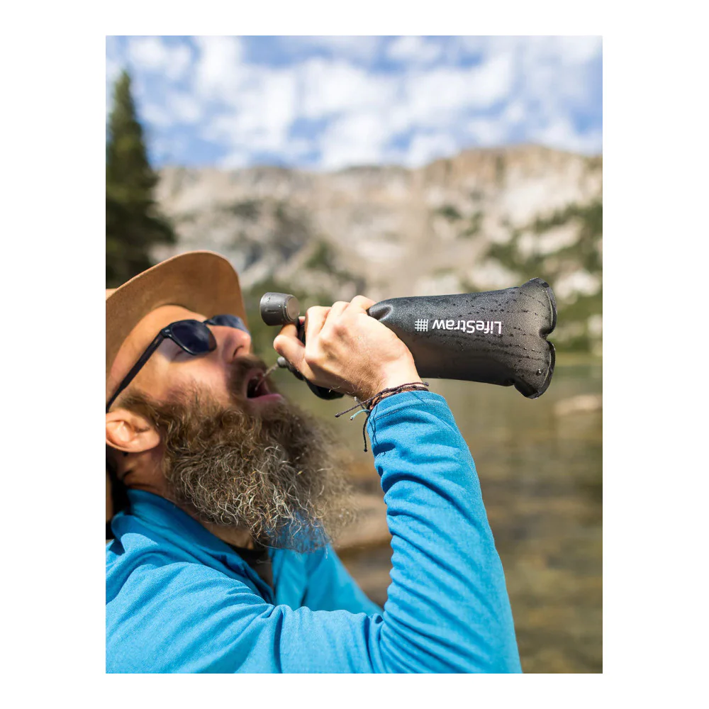 LifeStraw - Peak Squeeze Vandrensningsflaske 1L // Blå - Image 5
